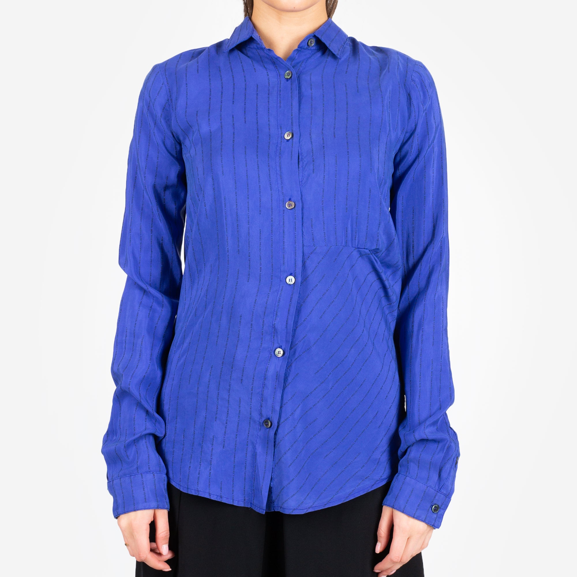 Photo of Unravel Womens Stripe Draped Shirt - 1