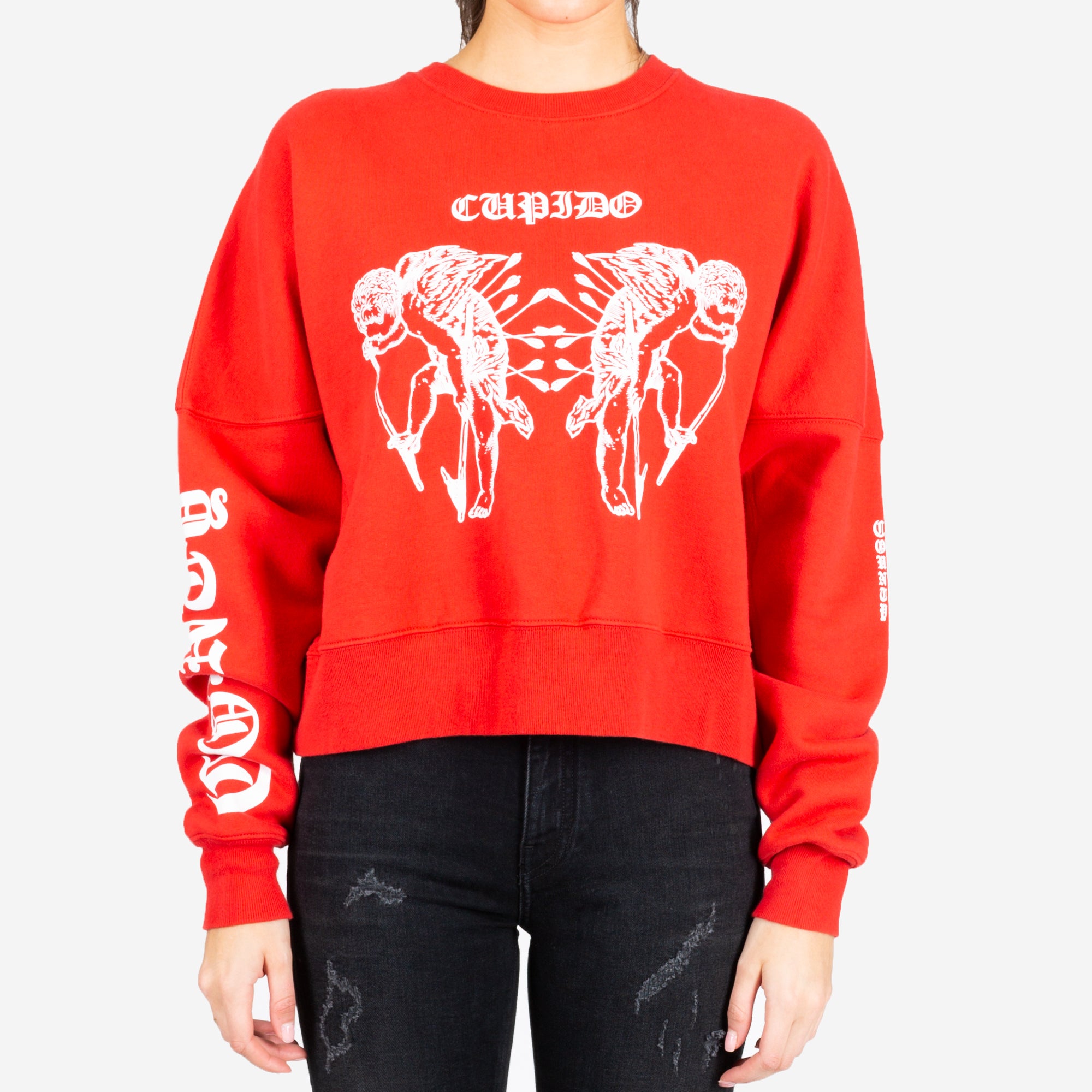 Marcelo Burlon Womens Cupido Tattoo Sweater Red - 1