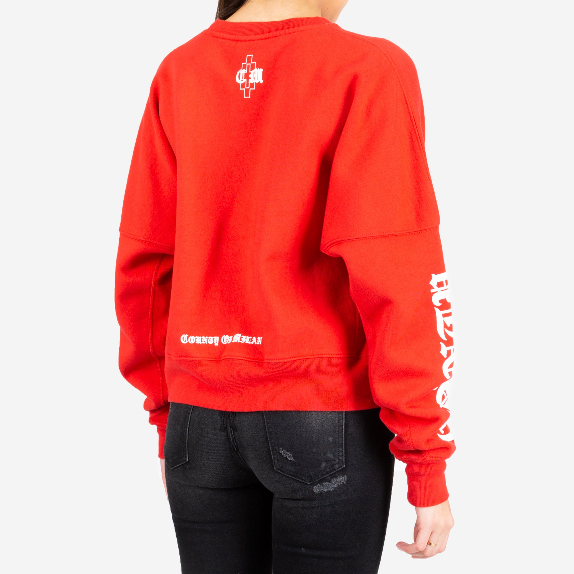 Marcelo Burlon Womens Cupido Tattoo Sweater Red - 3