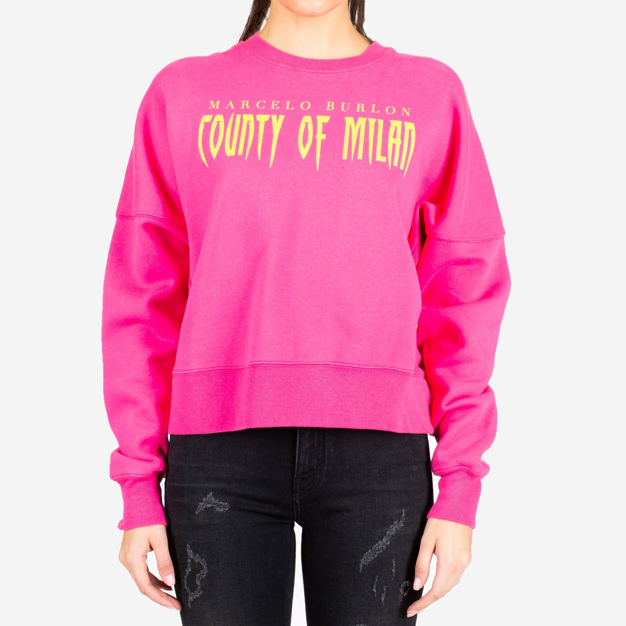 Marcelo Burlon Womens Sleepwalker Sweater Fuchsia - 1