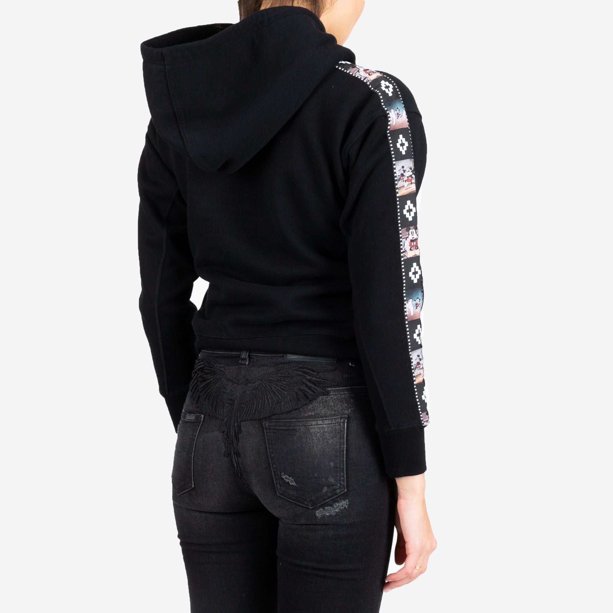 Marcelo Burlon Womens Disney Tape Hoody Black - 3