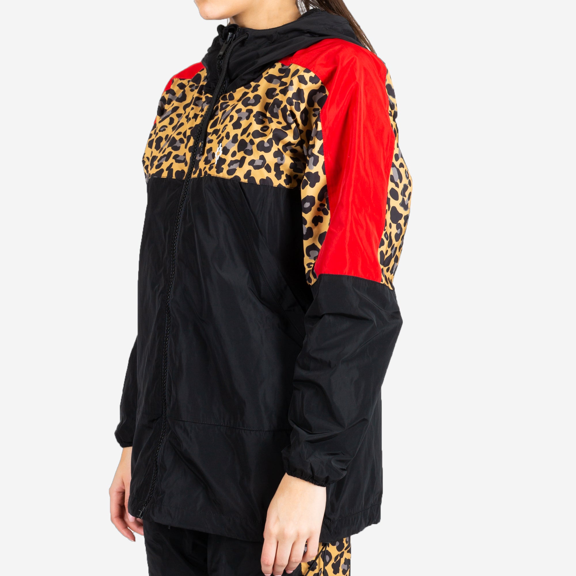 Photo of Marcelo Burlon Womens Leopard Block Windbreaker - 2