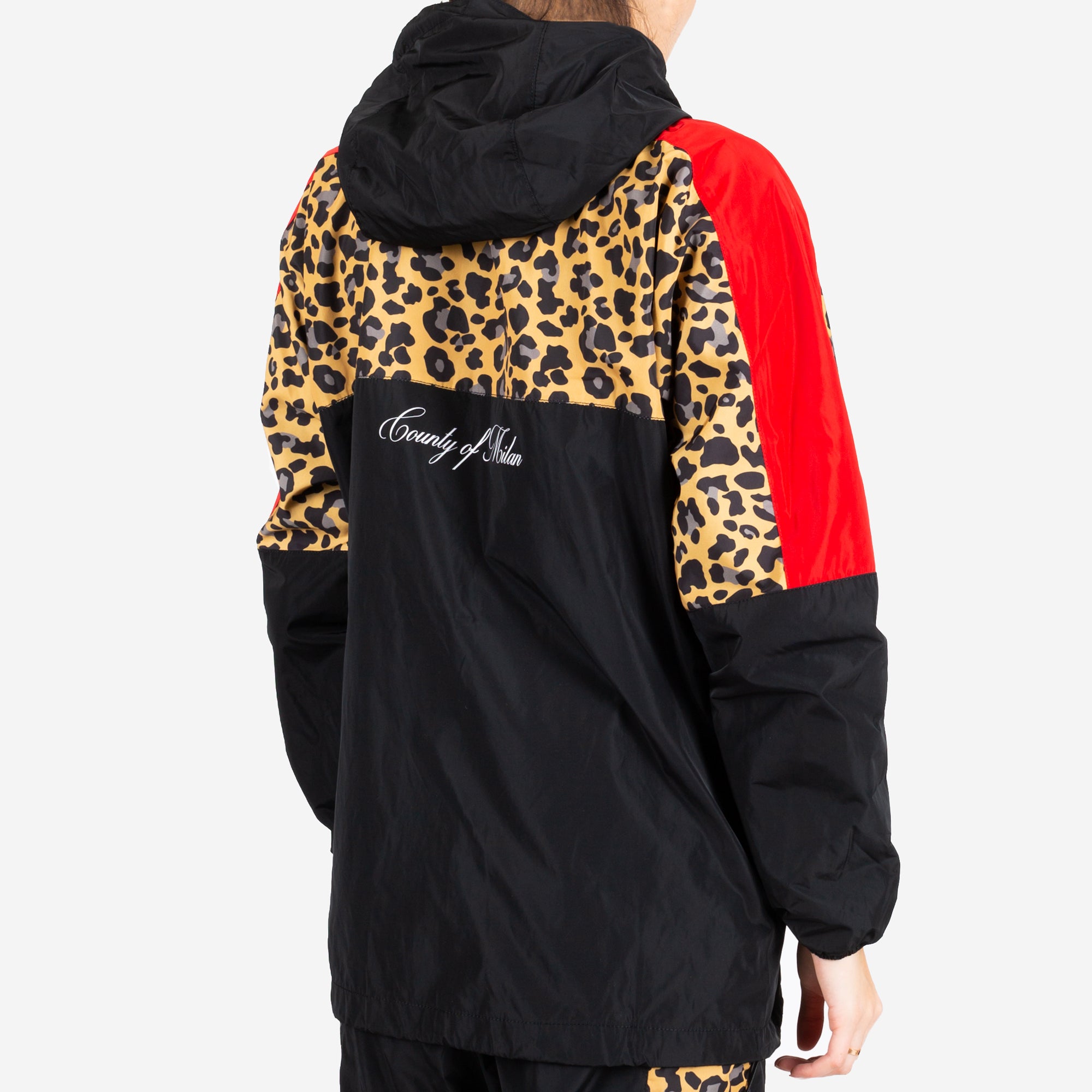 Marcelo Burlon Womens Leopard Block Windbreaker Multicolor - 3