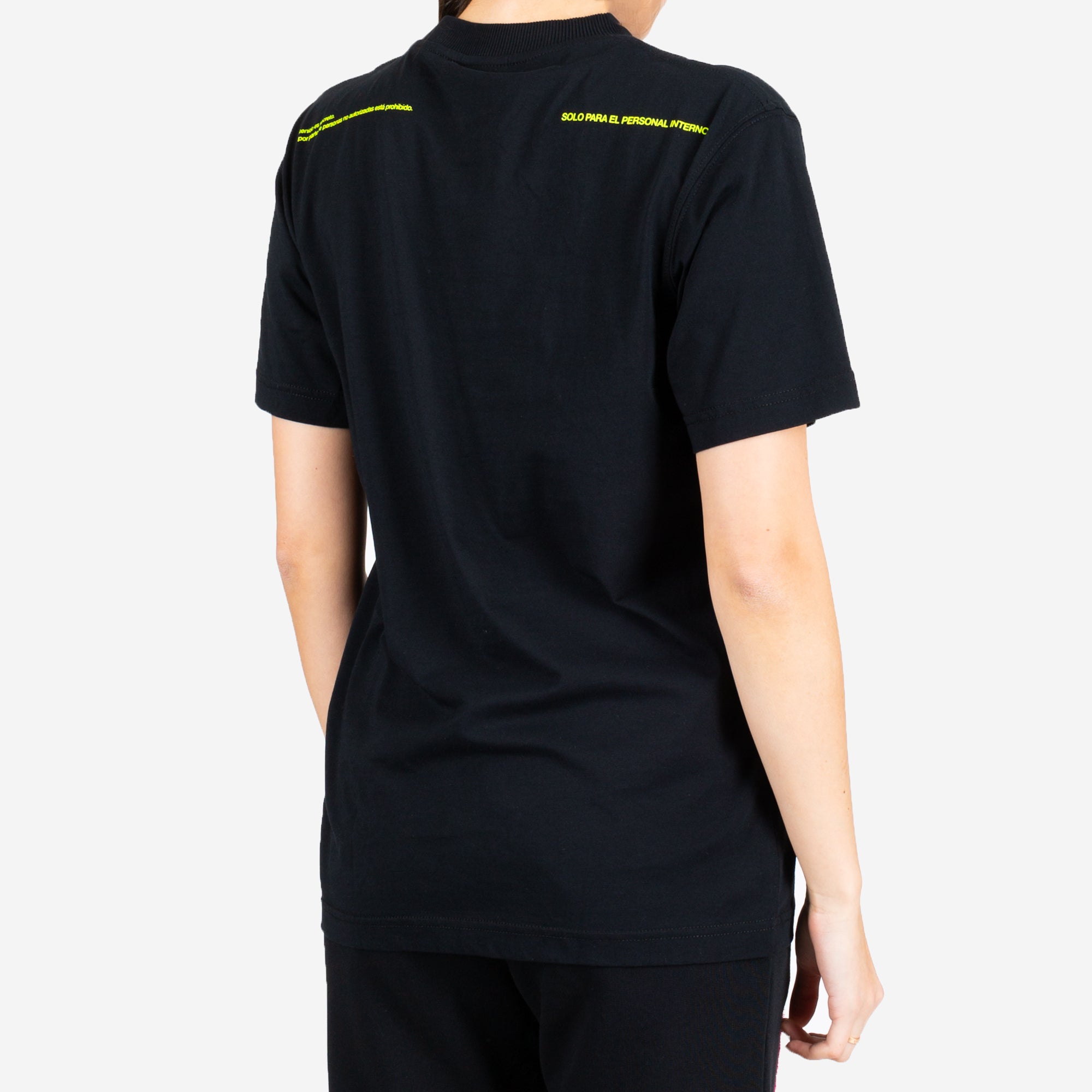 Marcelo Burlon Womens Deformed Child T-Shirt Black - 3