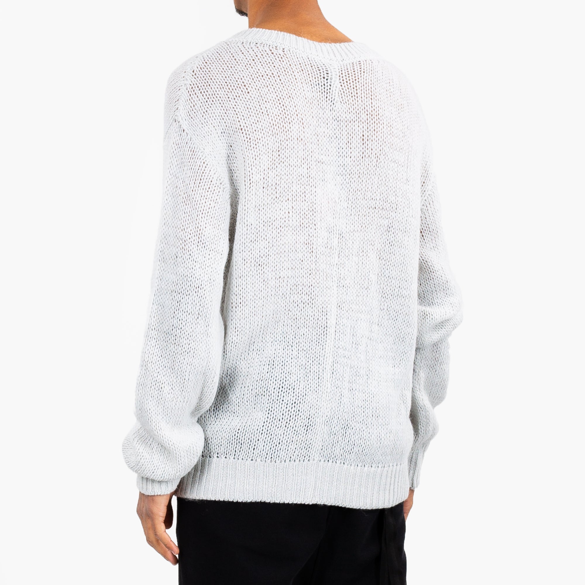 Unravel Mesh Wool Sweater Light Grey - 2