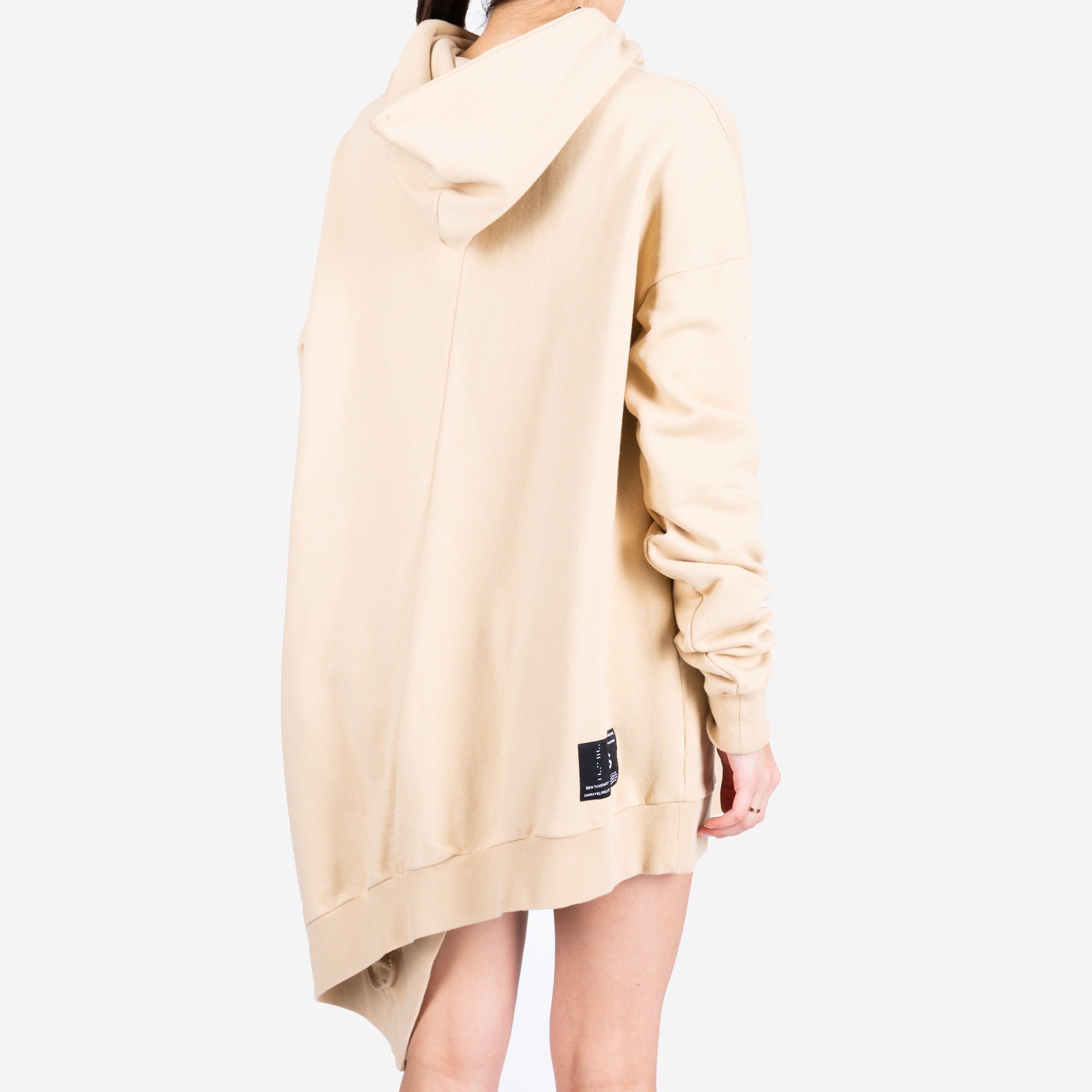 Unravel Asymmetric Hooded Dress Nude - 2