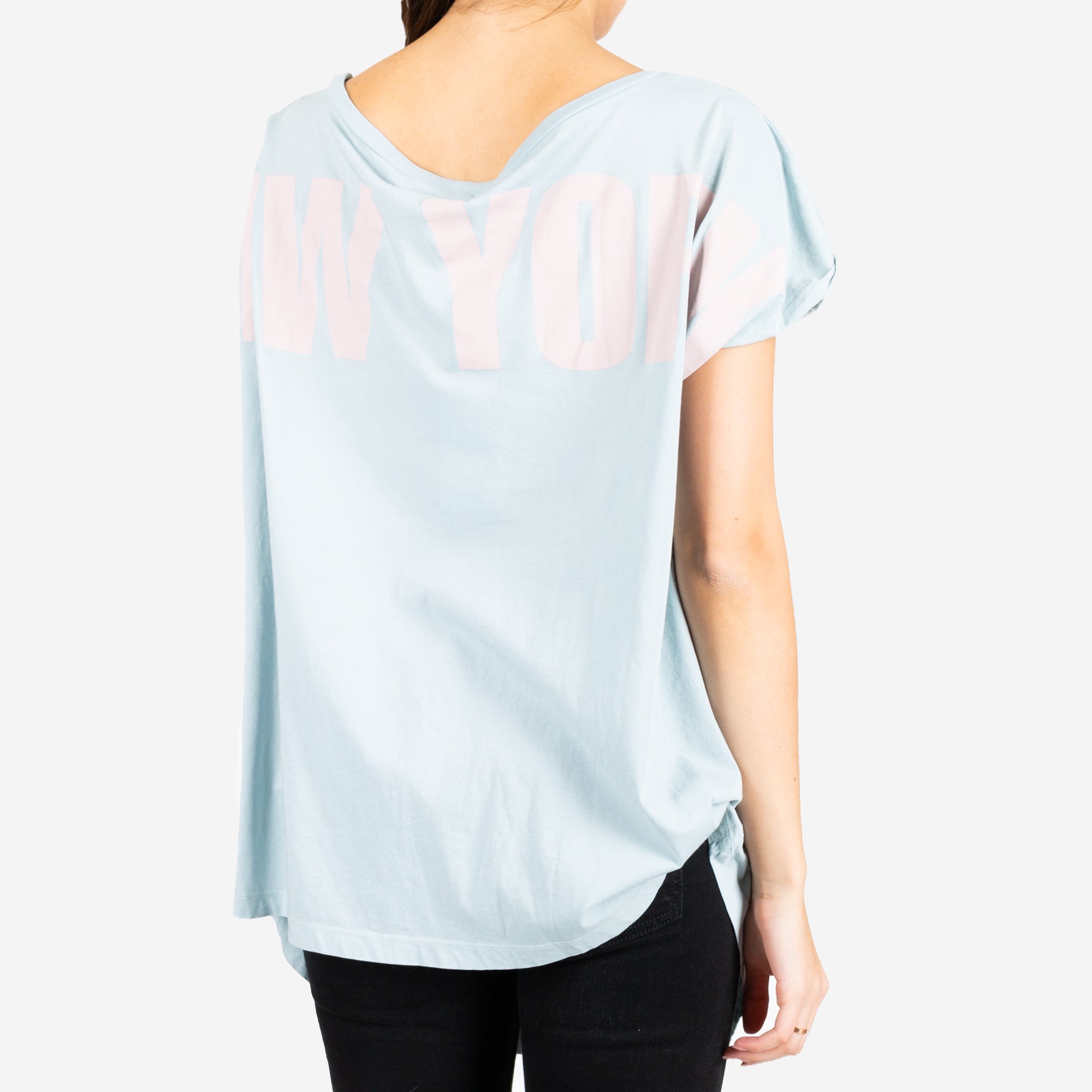 Faith Connexion Womens Kappa New York T-Shirt Light Blue - 3