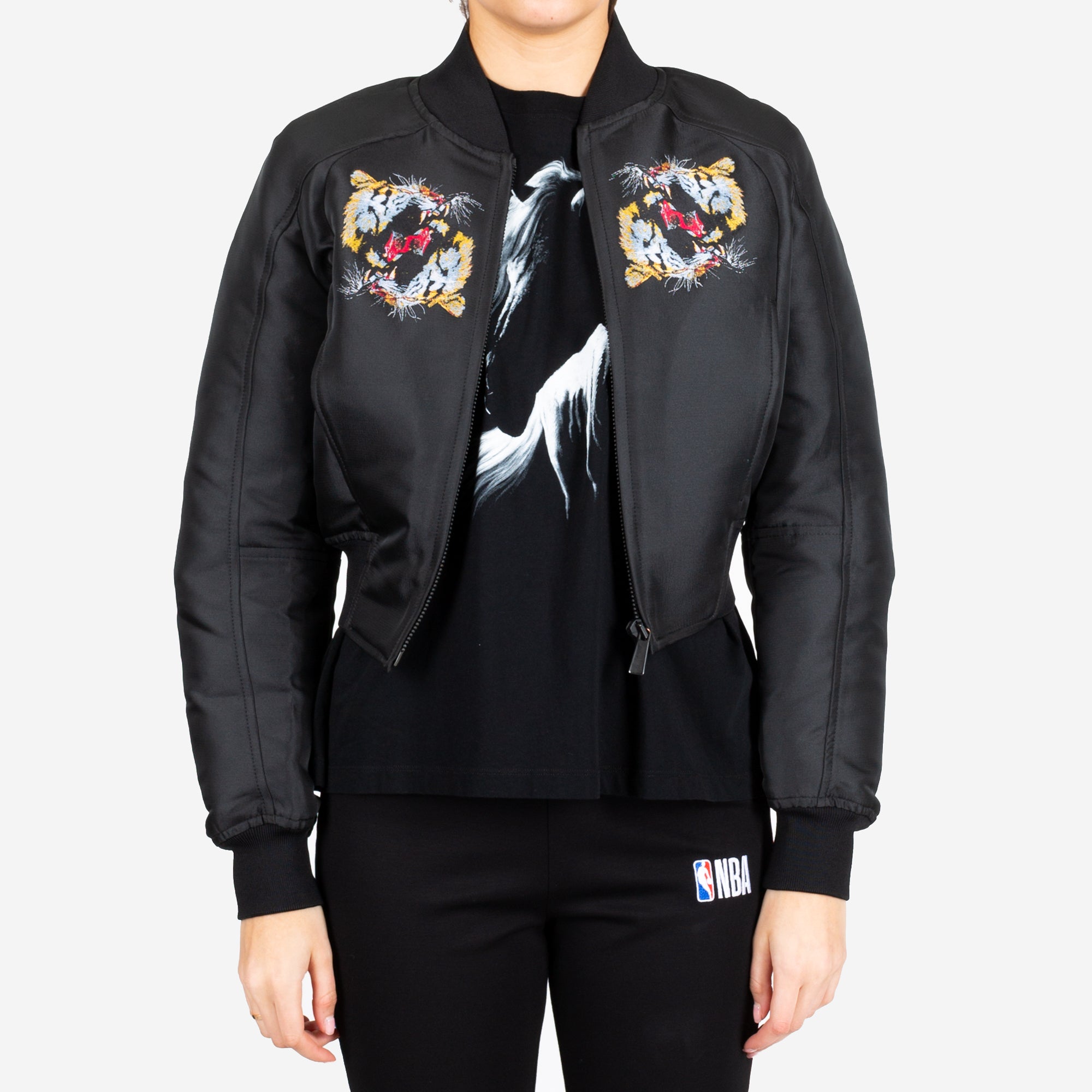 Marcelo Burlon Womens Anna Bomber Black - 1