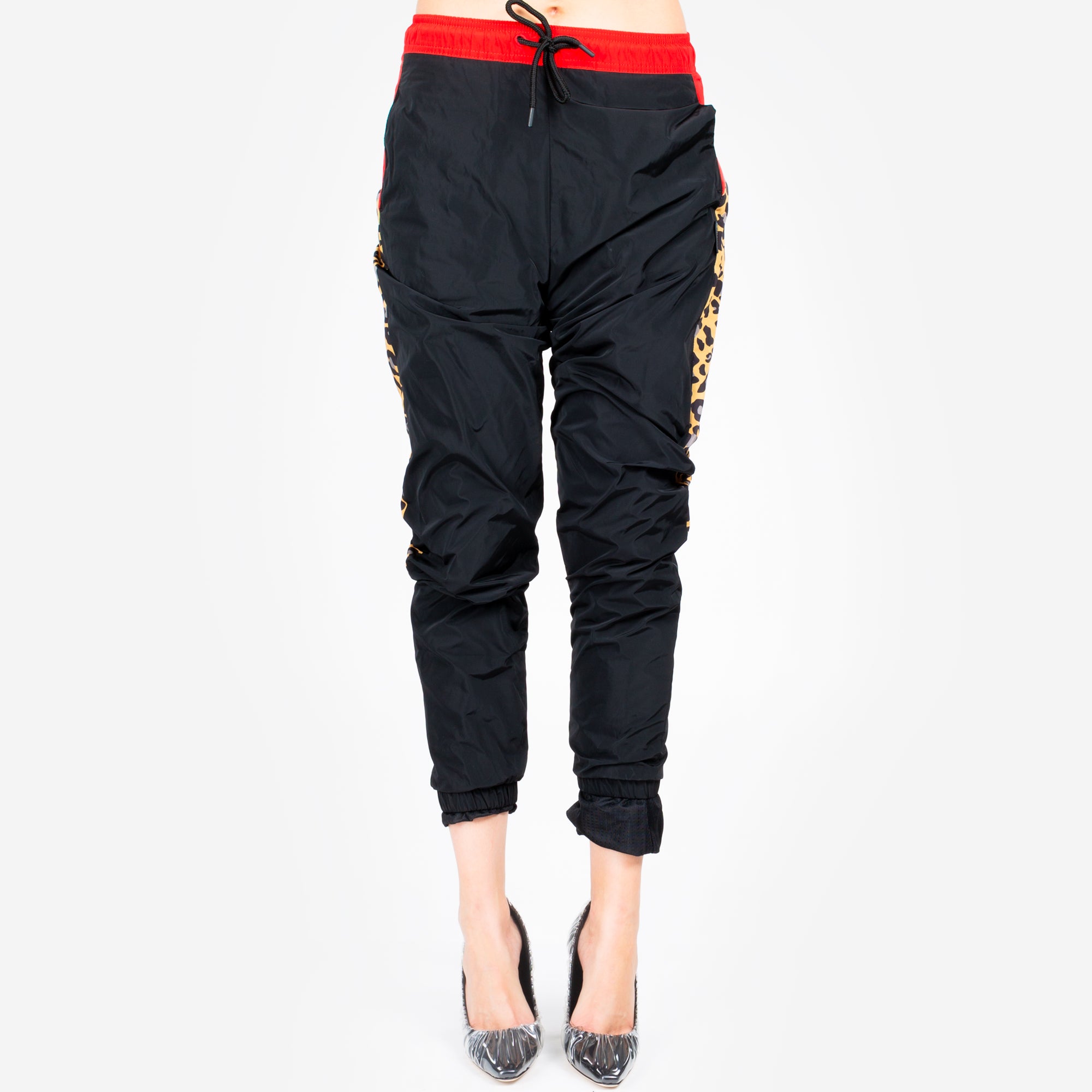 Marcelo Burlon Womens Leopard Block Pants Multicolor - 1