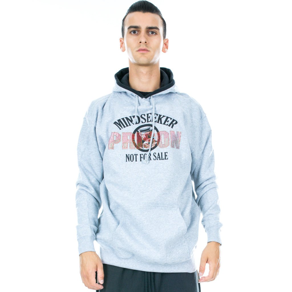 Mindseeker Prison Rhinestone Hoody Grey - 1