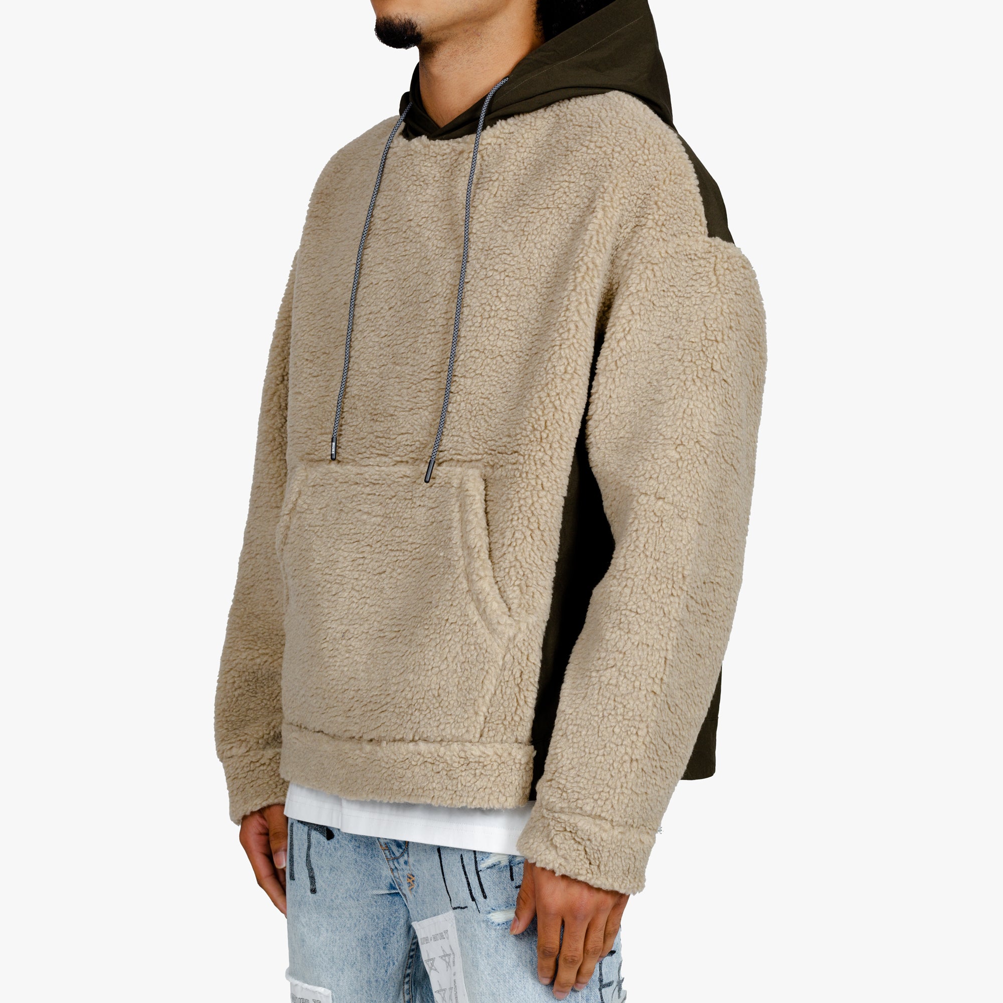 Photo of Mostly Heard Rarely Seen Sherpa Mixed Hoodie - 2