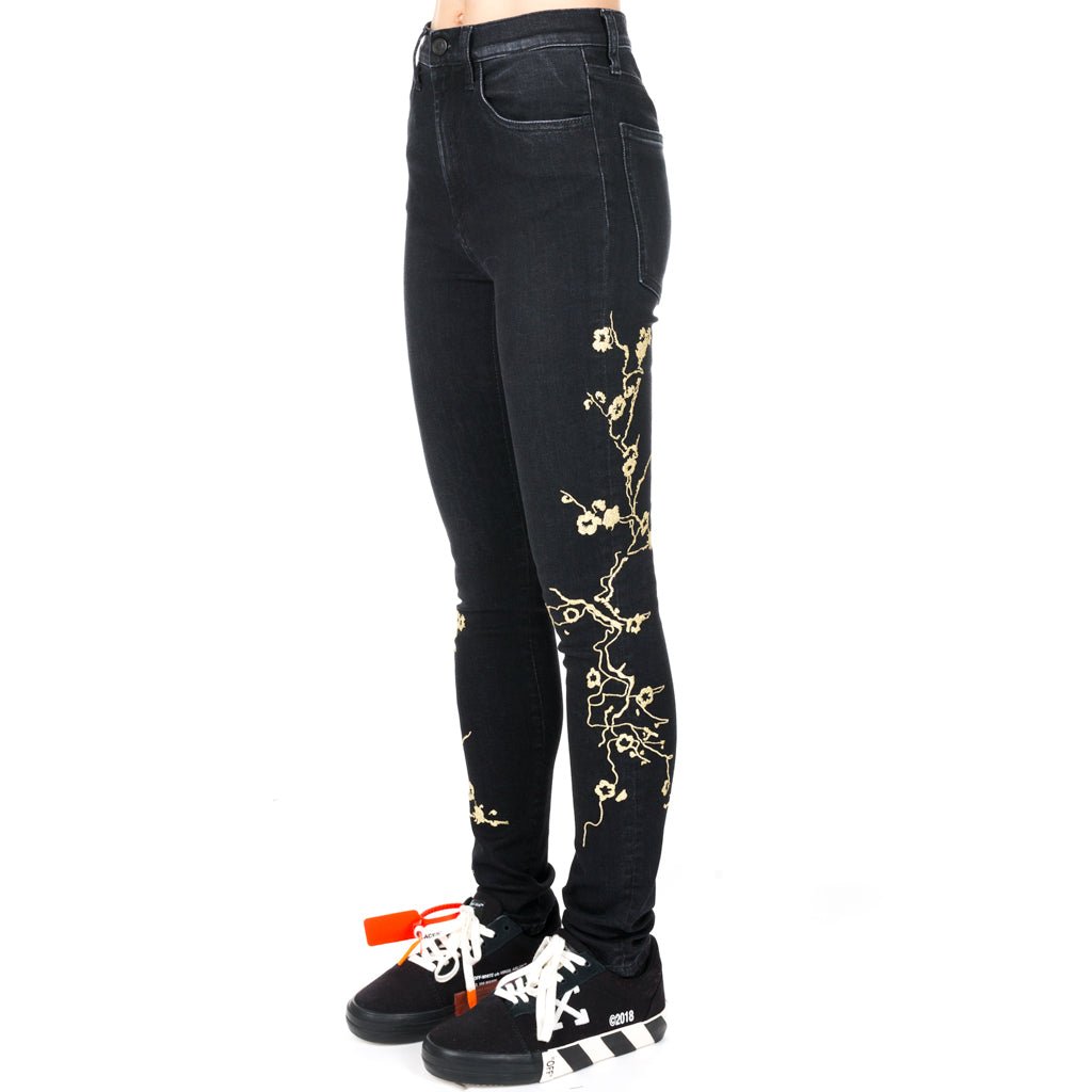 Photo of Marcelo Burlon Womens Cherry Blossom Skinny Jeans - 2