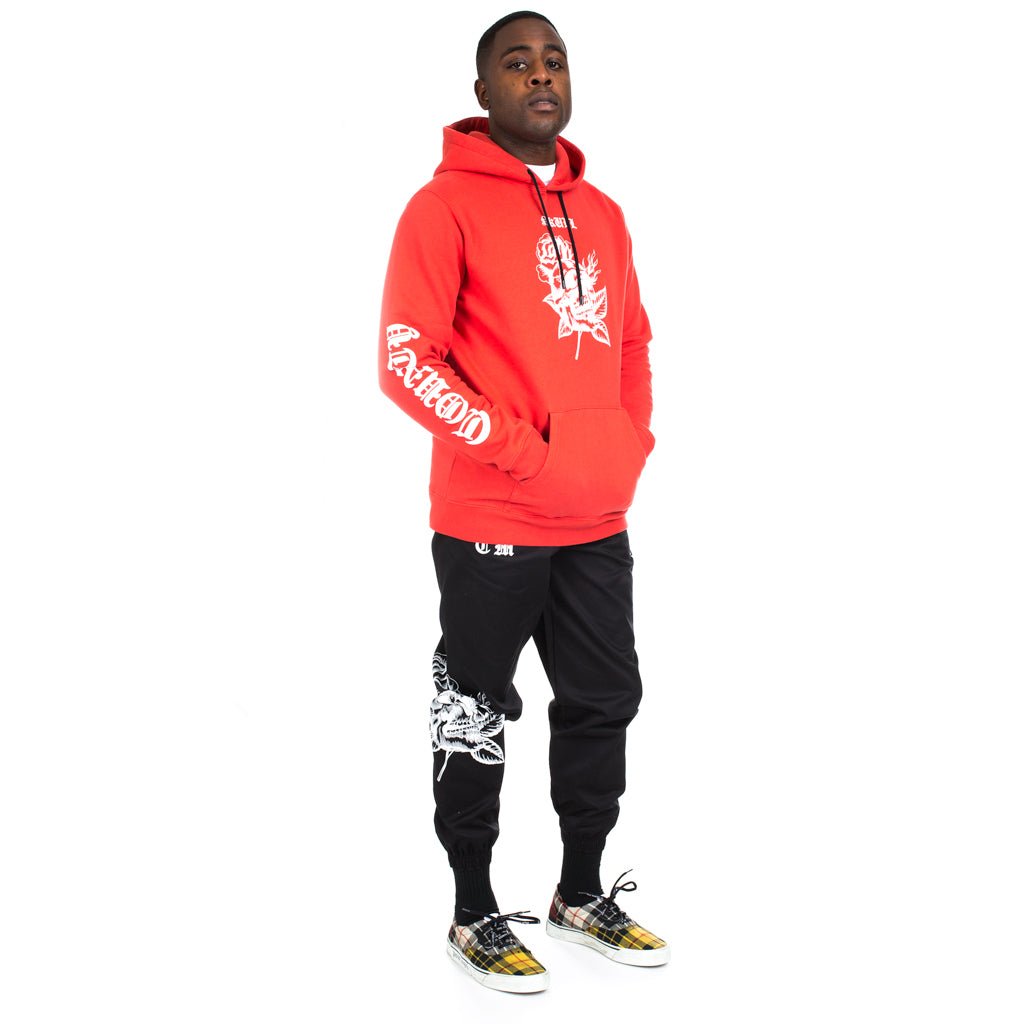 Marcelo Burlon Skull Tattoo Hoody Red - 4