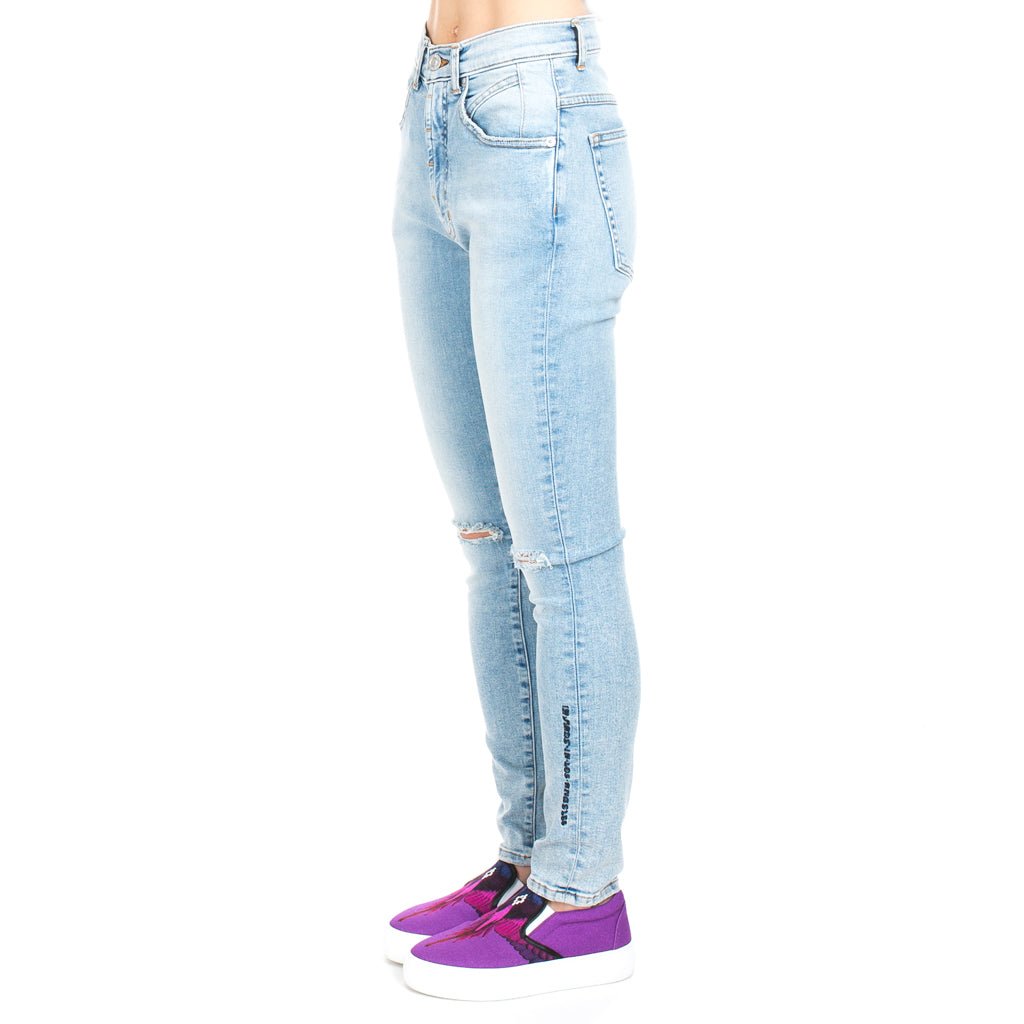 Adaptation Womens I'm Made Distressed Skinny Jeans Blue - 2