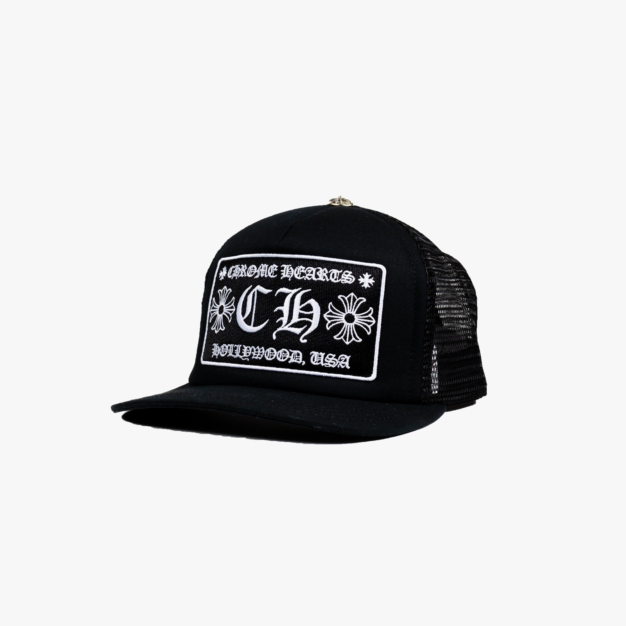 Chrome Hearts CH Patch Black Trucker Cap Black - 3