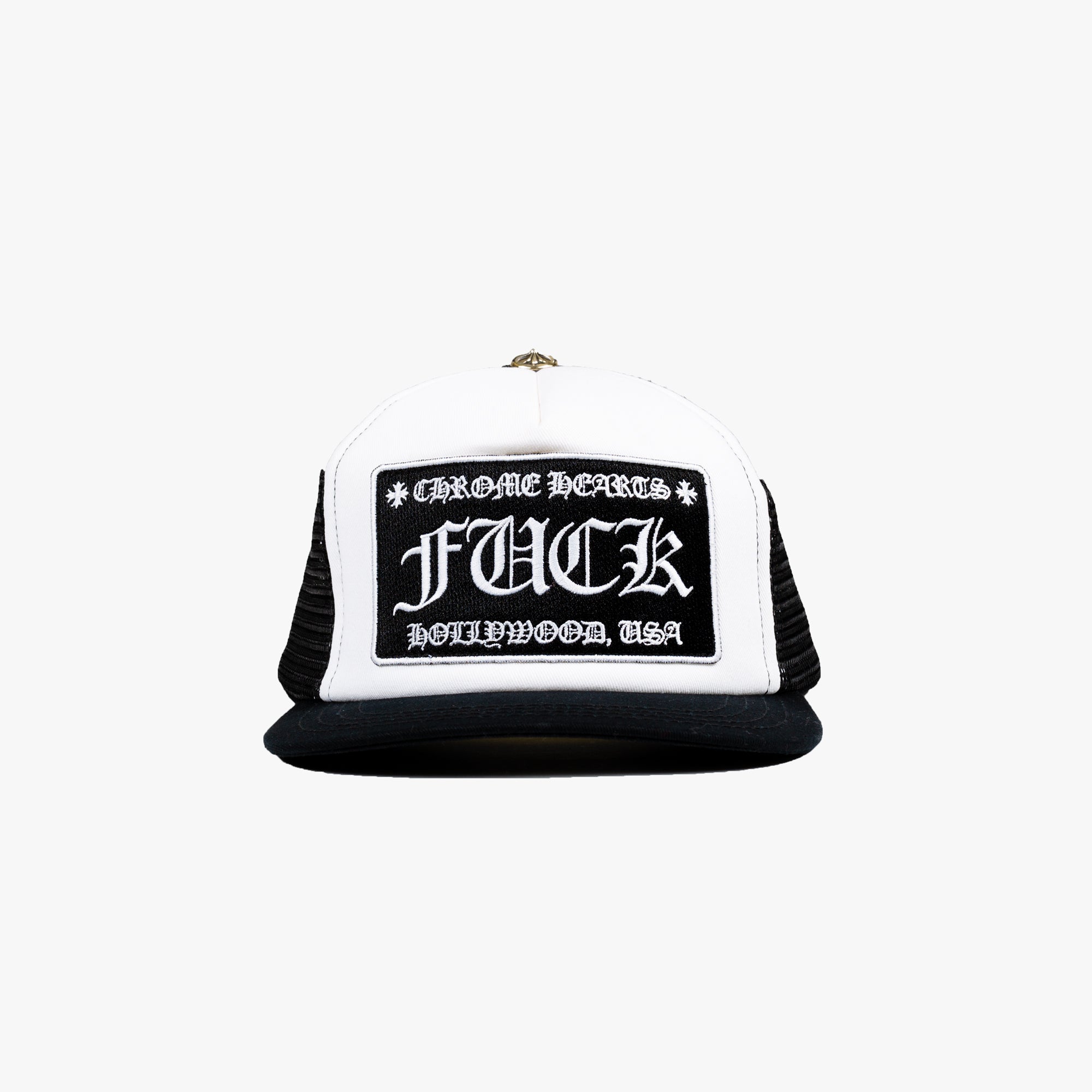Chrome Hearts FCK Patch White/Black Trucker Cap Black - 1