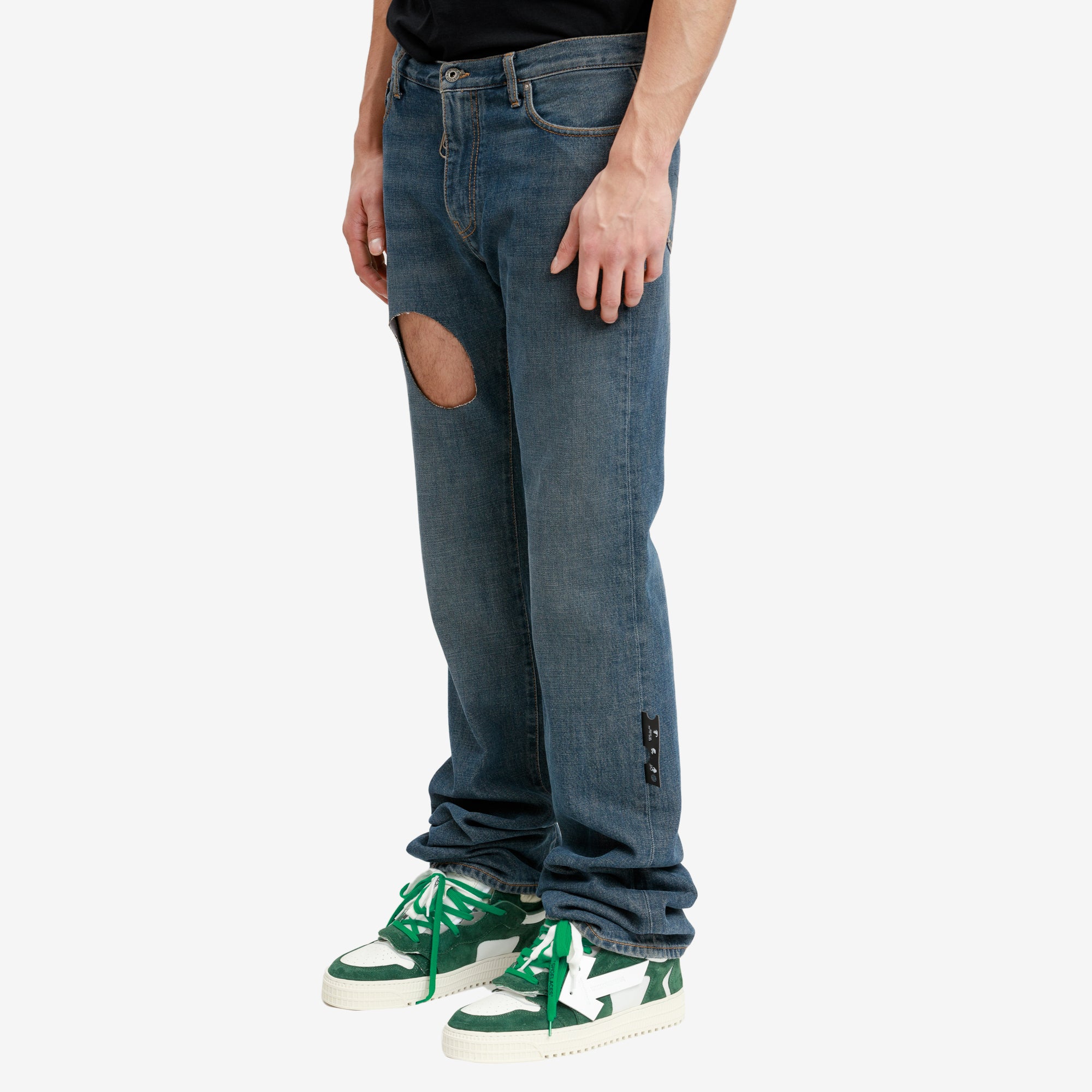 Off - White Hand Off Pocket Skinny Jeans Indigo - 3