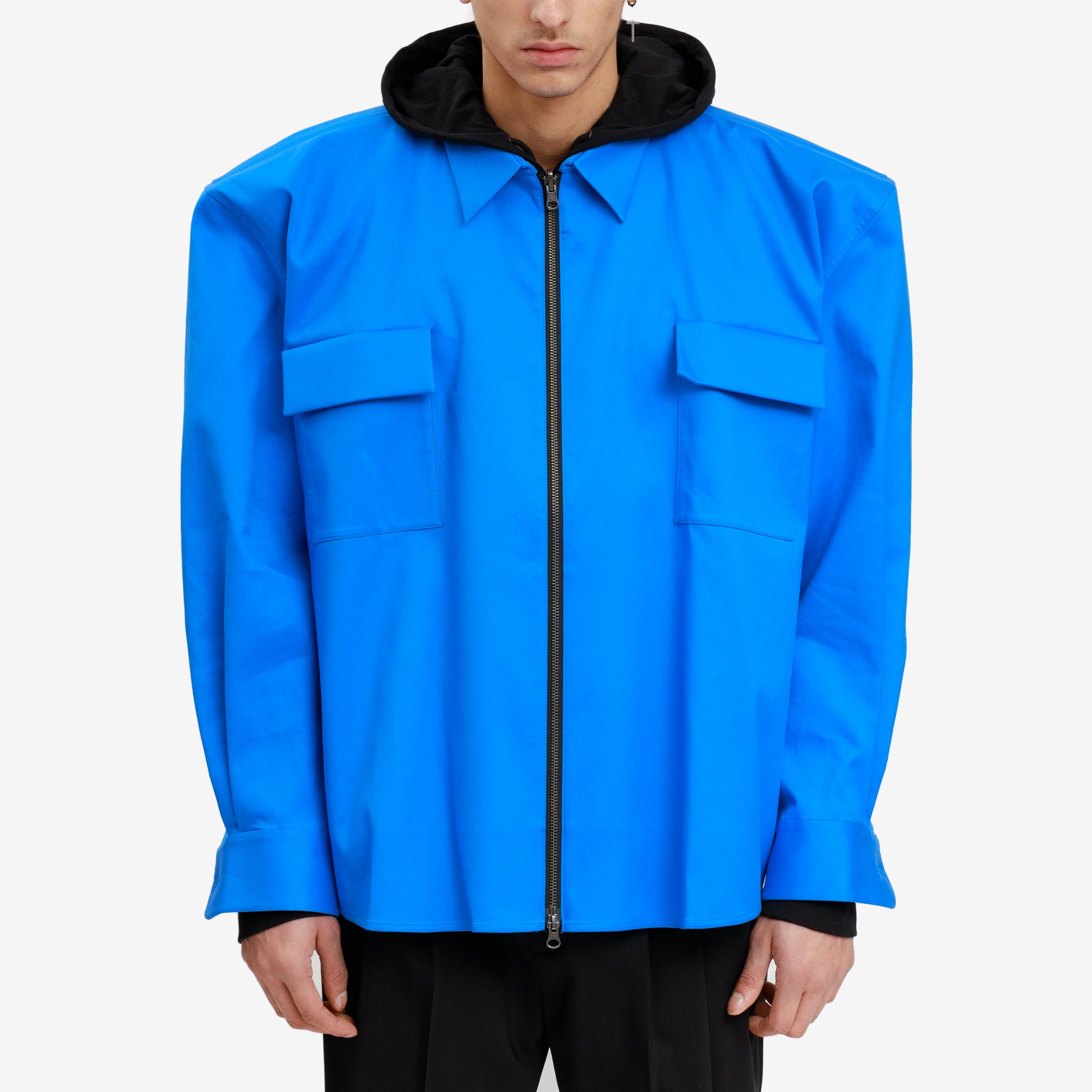 Sankuanz Reversible Wide Shoulder Shirt Blue/Black - 1