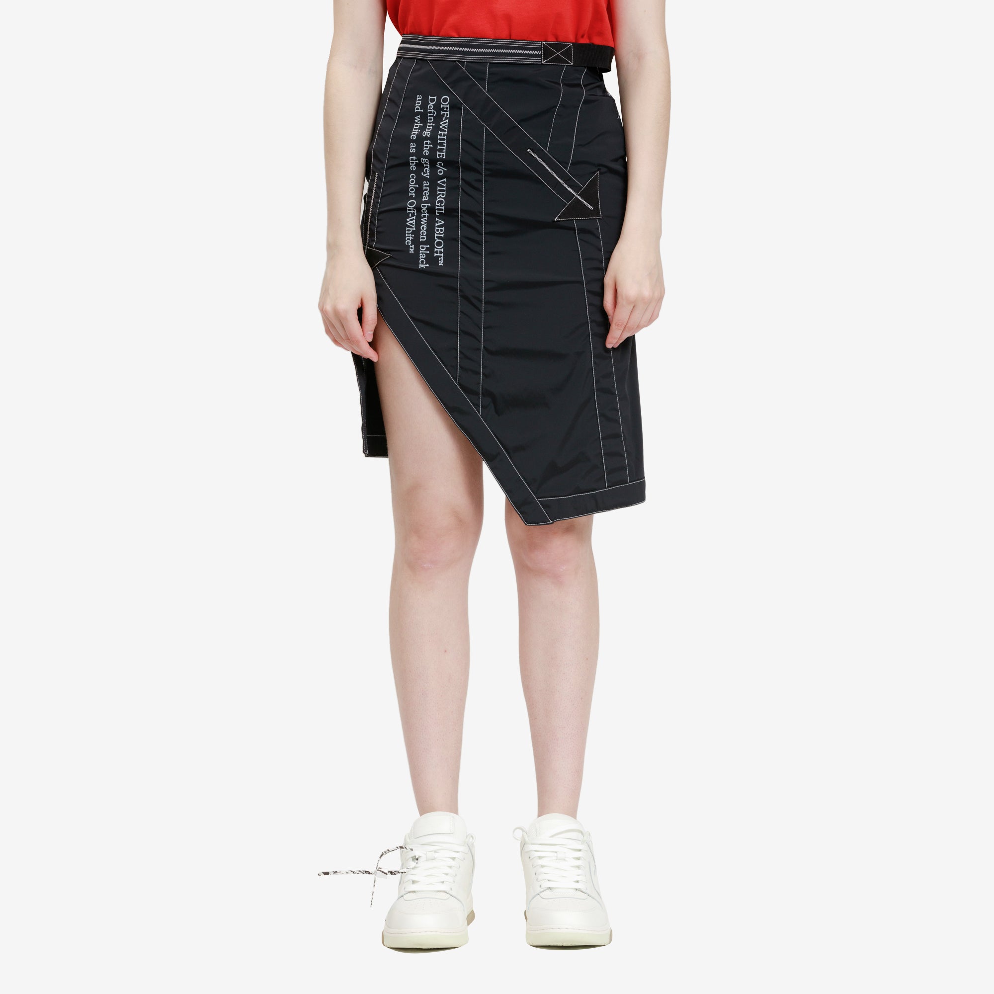 Off - White Womens Nylon Parachute Skirt BLACK - 1