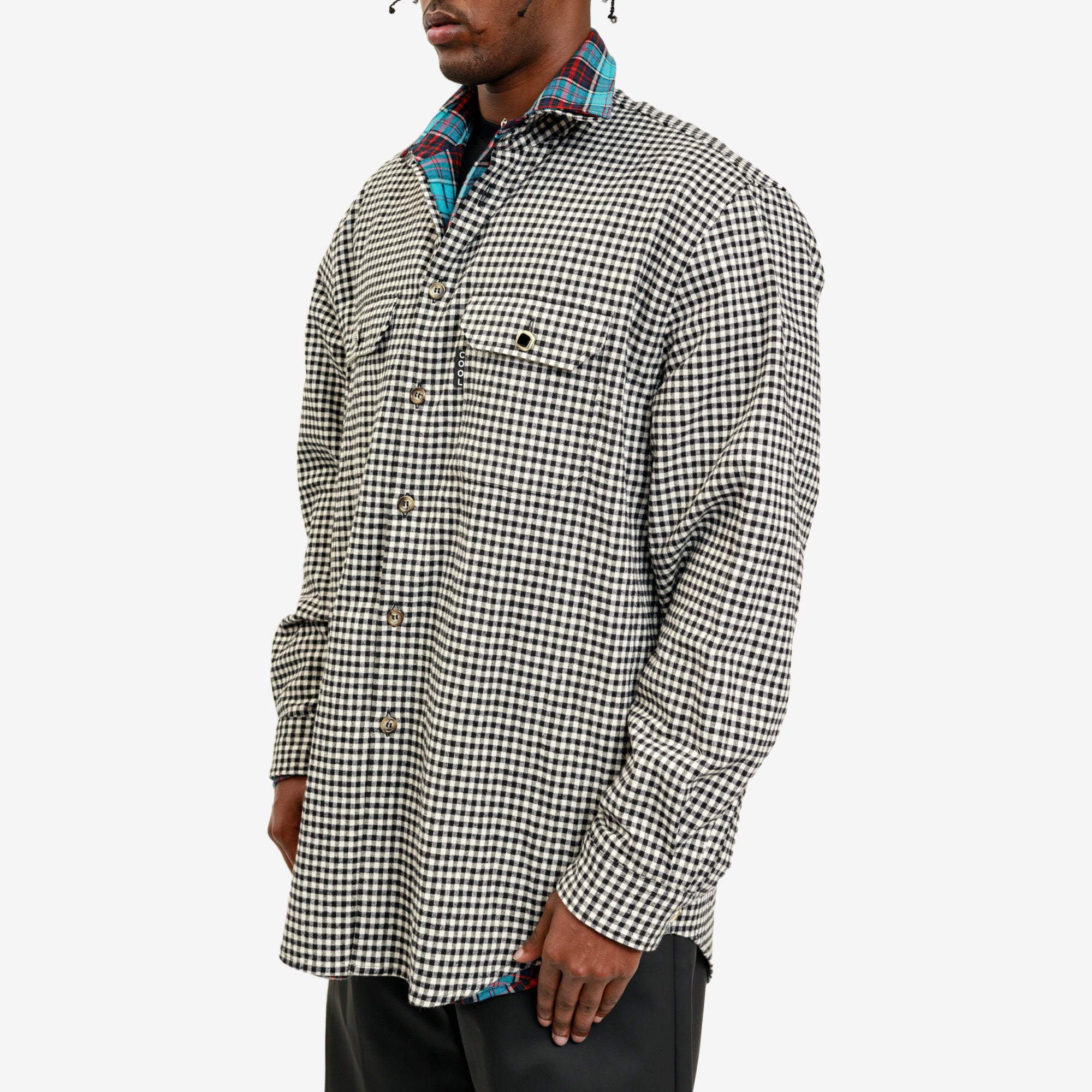 COOL T.M Reversible Check Shirt Turquoise - 7