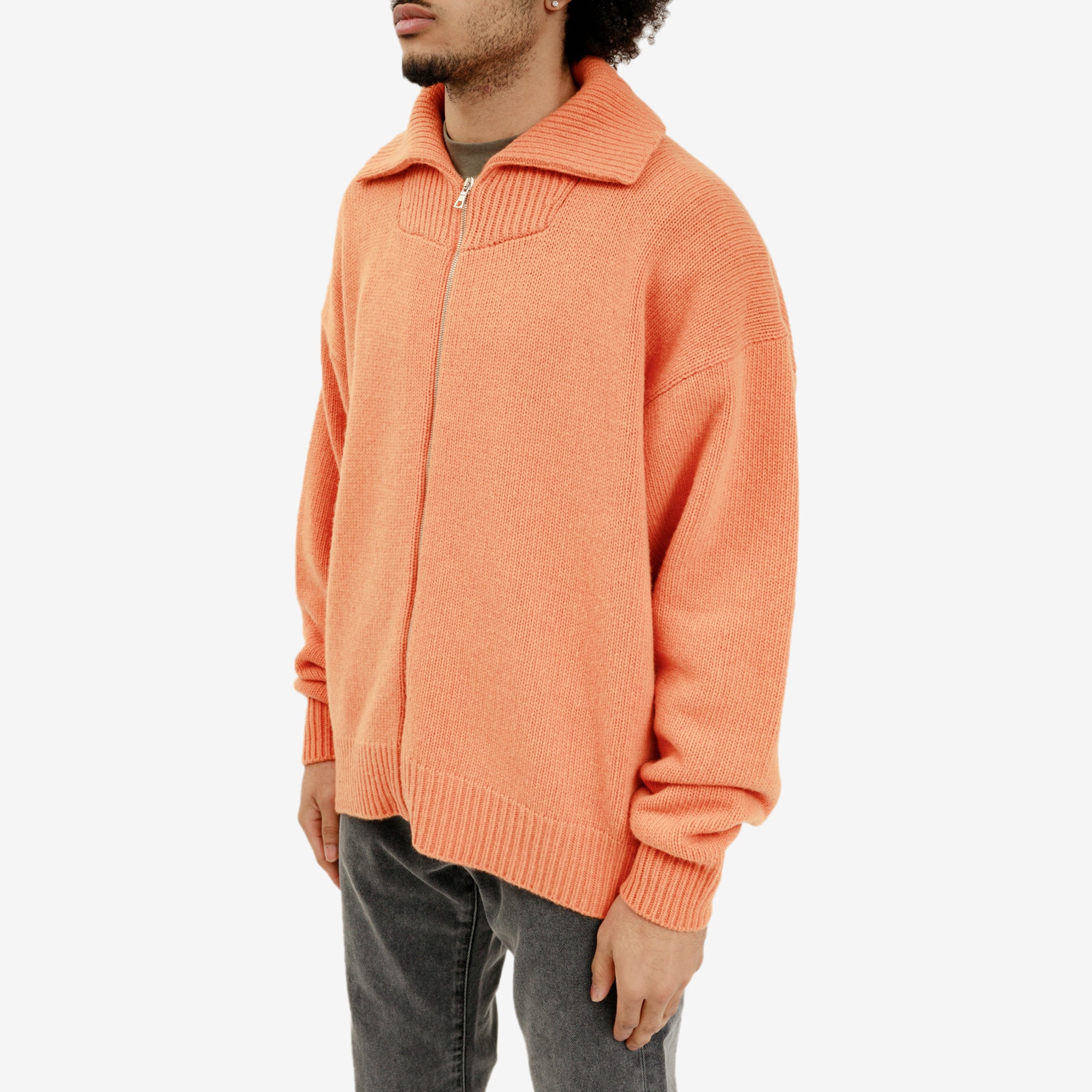 Palm Angels Unknown Location Zipped Cardigan Orange - 3