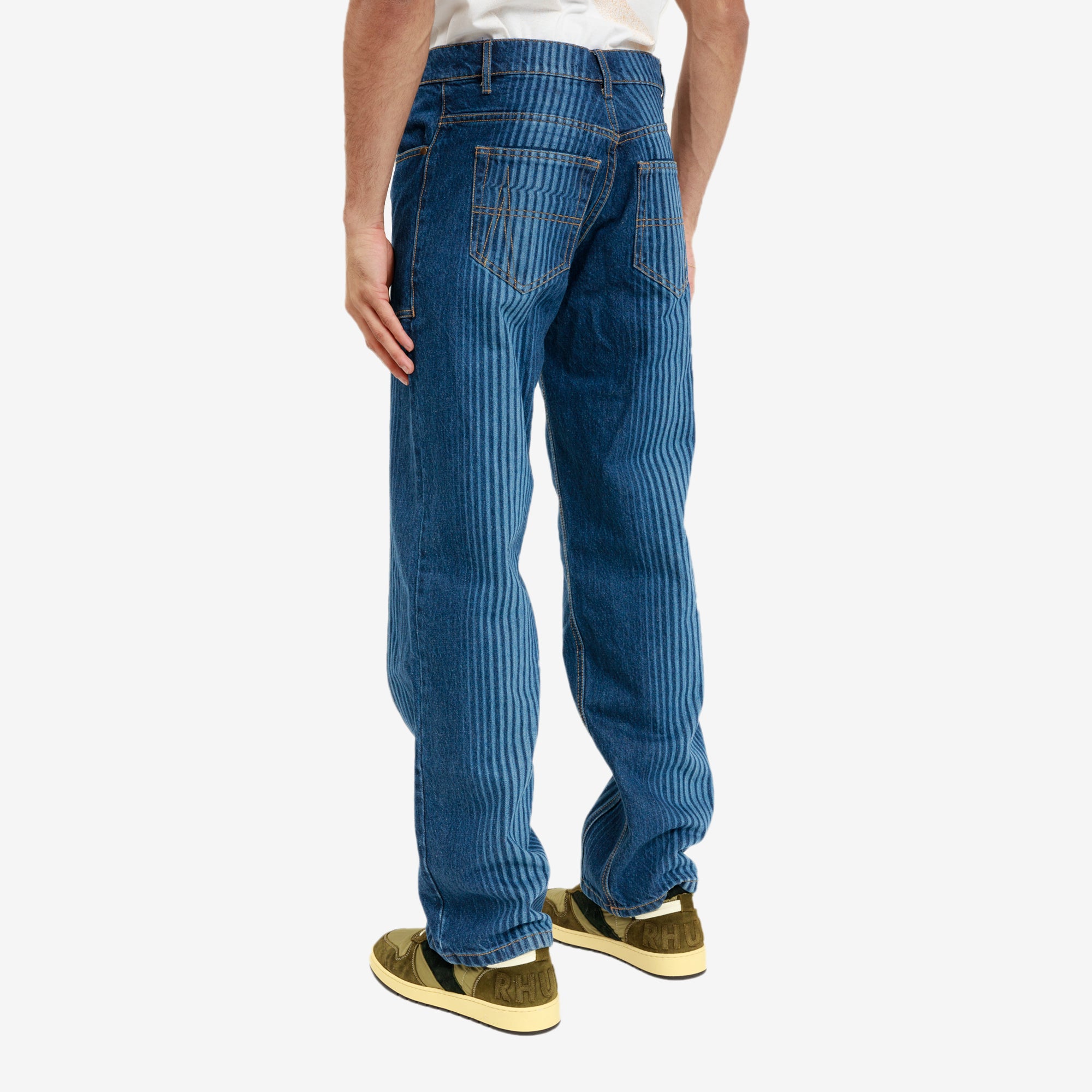 Ahluwalia Signature Low Rise Jeans Indigo - 4