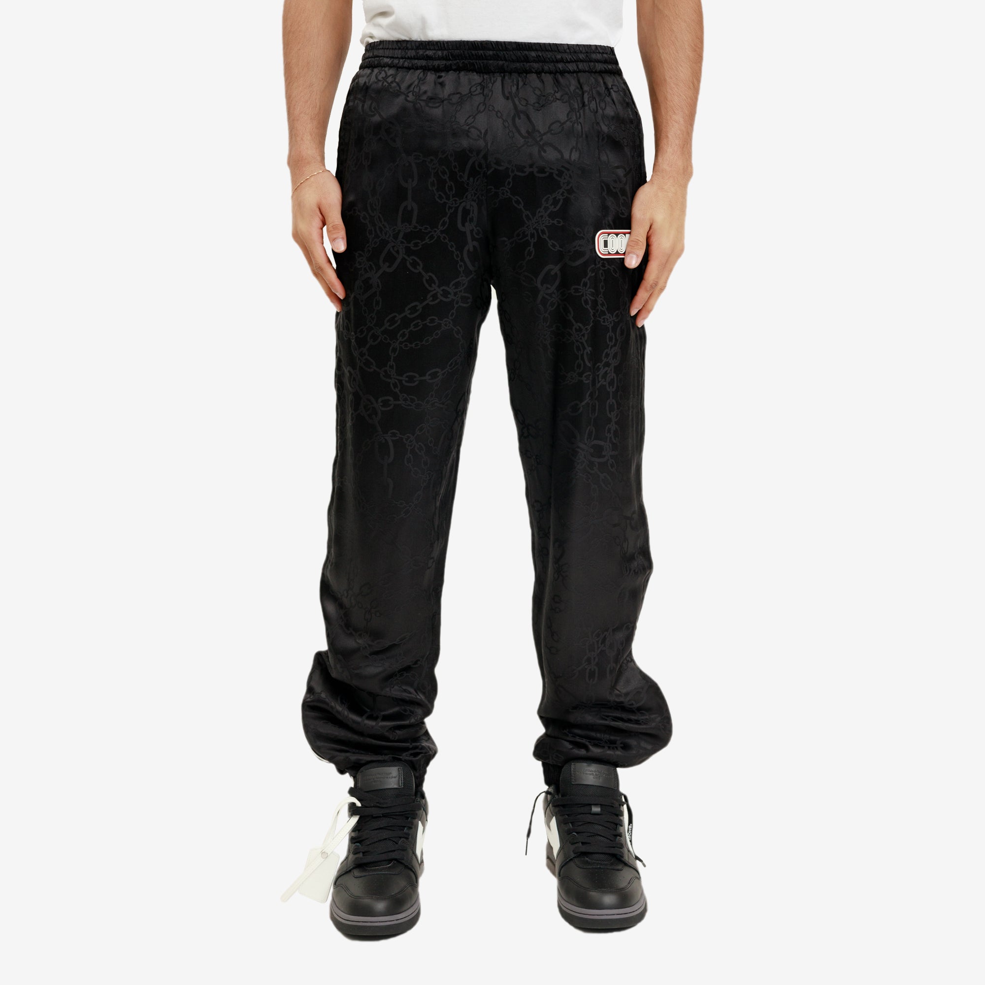COOL T.M 80's Silk Track Pants Black - 1