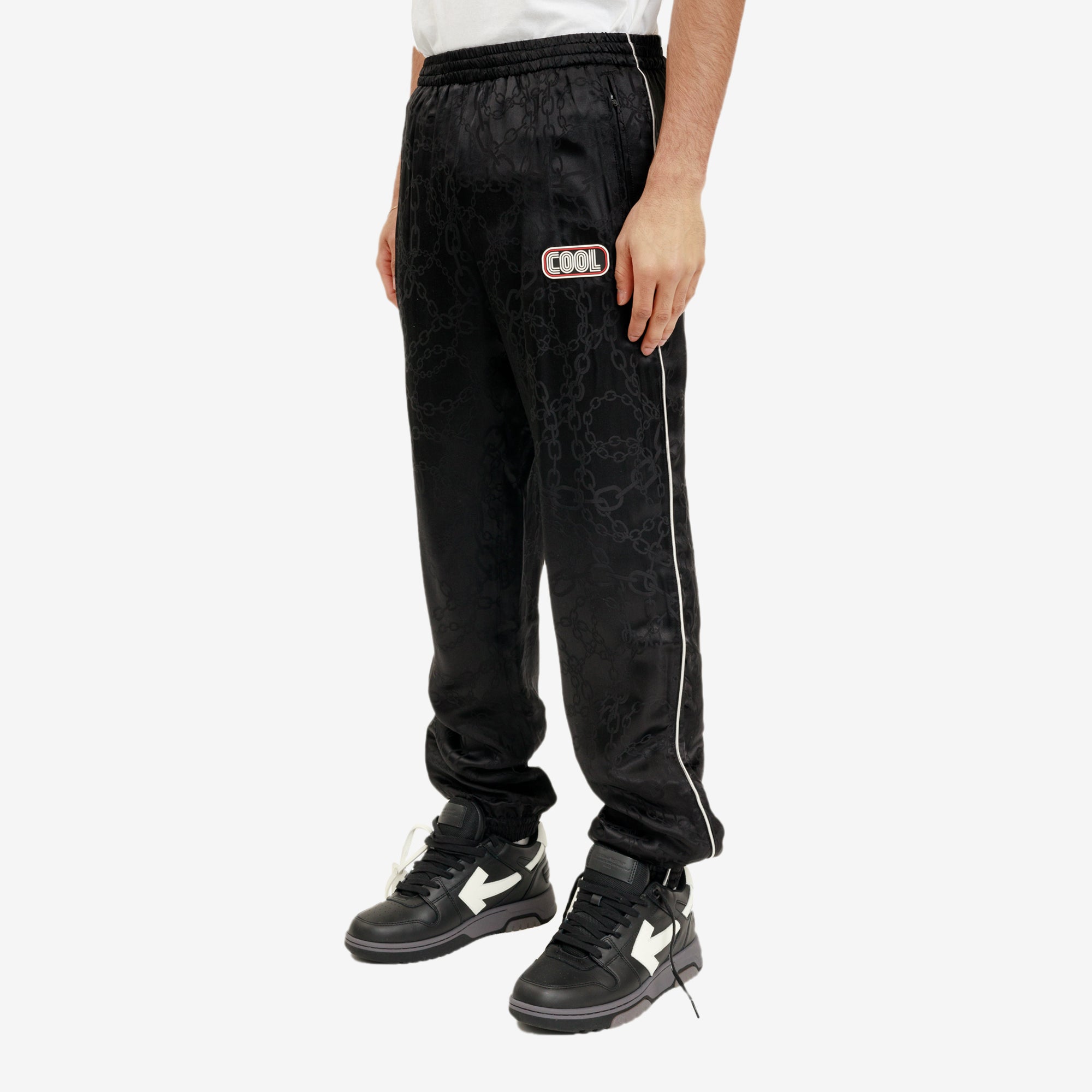 COOL T.M 80's Silk Track Pants Black - 3