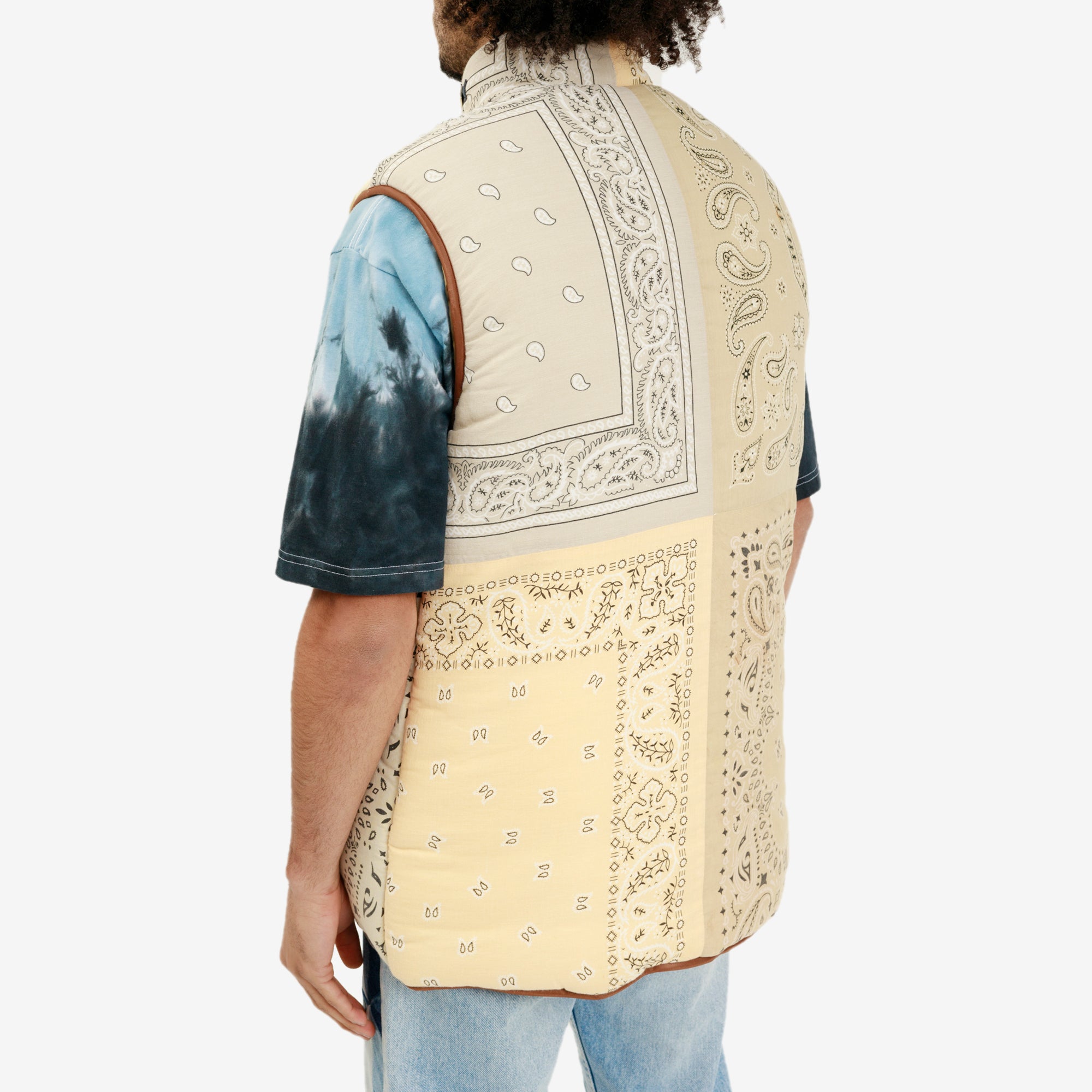 Children of the Discordance Bandana Patchwork Reverse Vest Beige - 4
