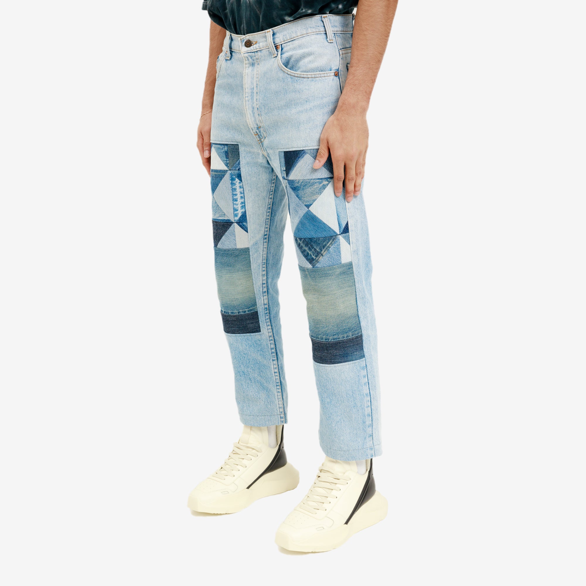 Children of the Discordance NY Old Patch Jeans Blue - 3