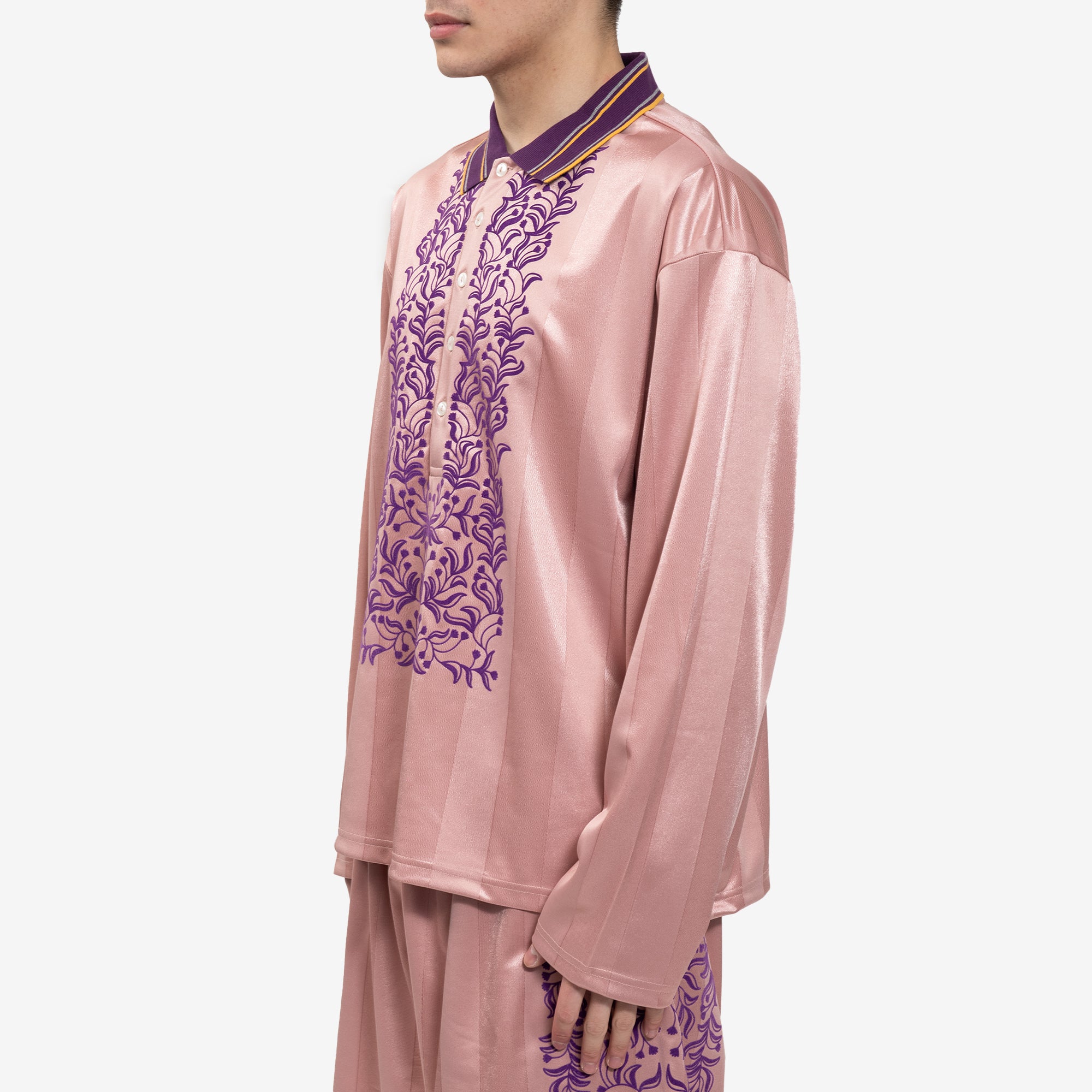 Bluemarble Barong Long Sleeve Polo Pink - 3