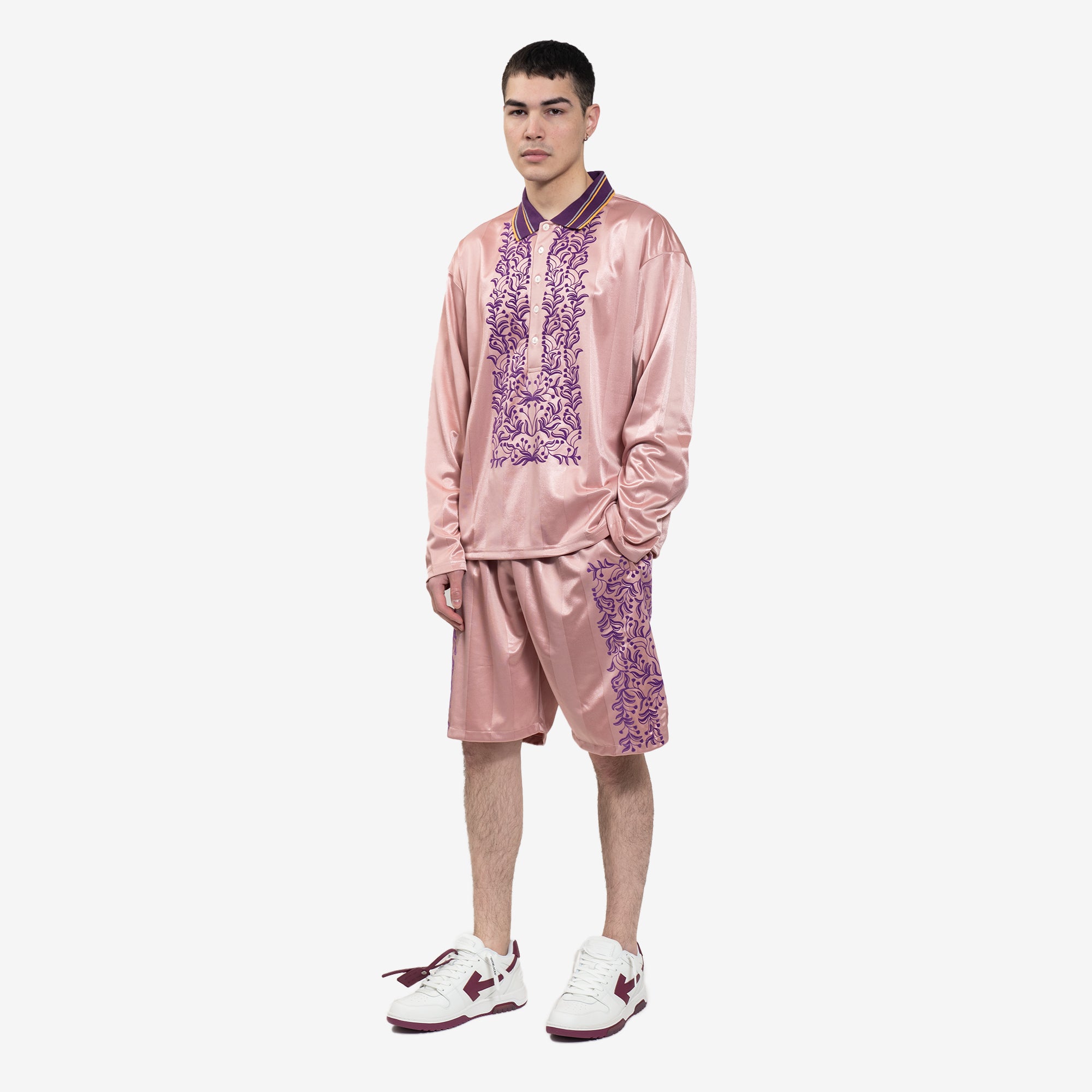Bluemarble Barong Long Sleeve Polo Pink - 2