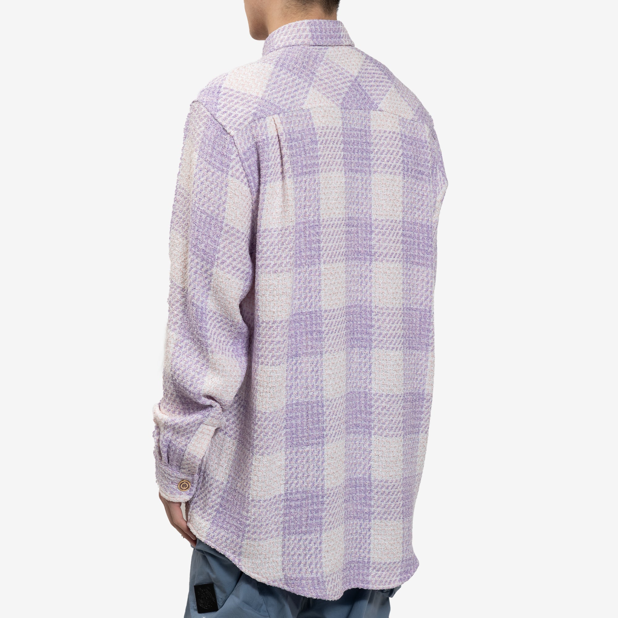 COOL T.M Oversized Tweed Shirt Purple - 4