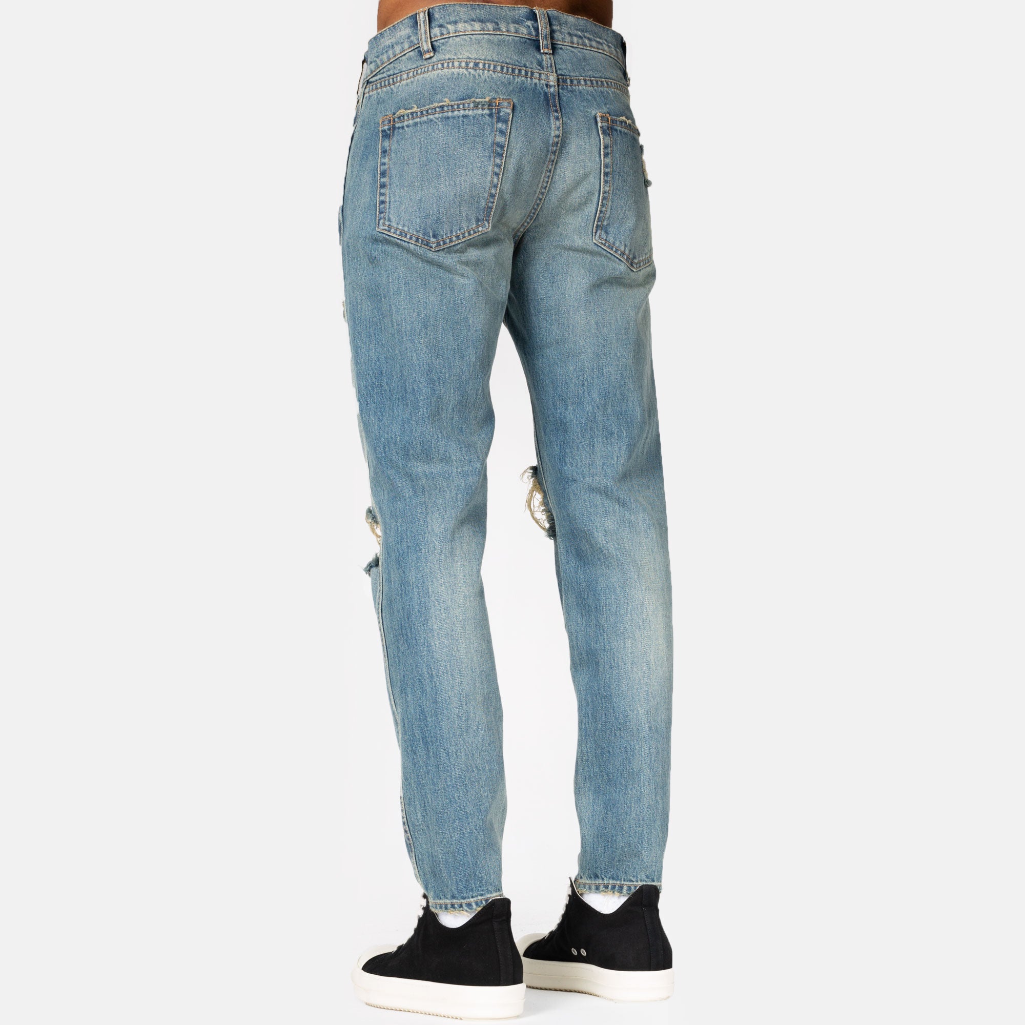 Ih Nom Uh Nit Ripped Denim Jeans Blue - 3