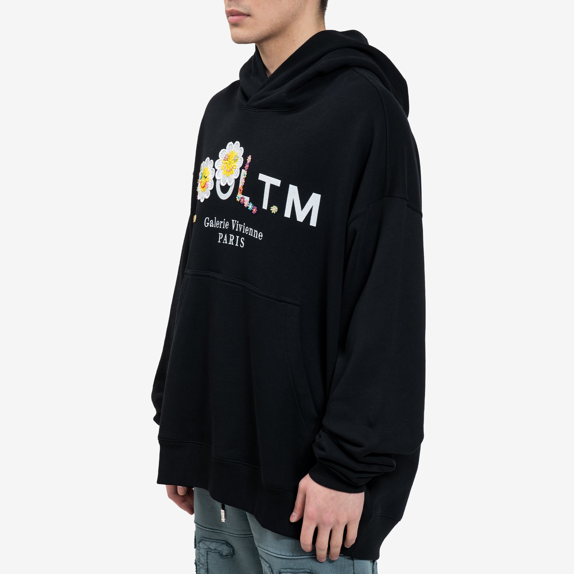 COOL T.M Logo Embroidered Oversize Hoody Black - 3