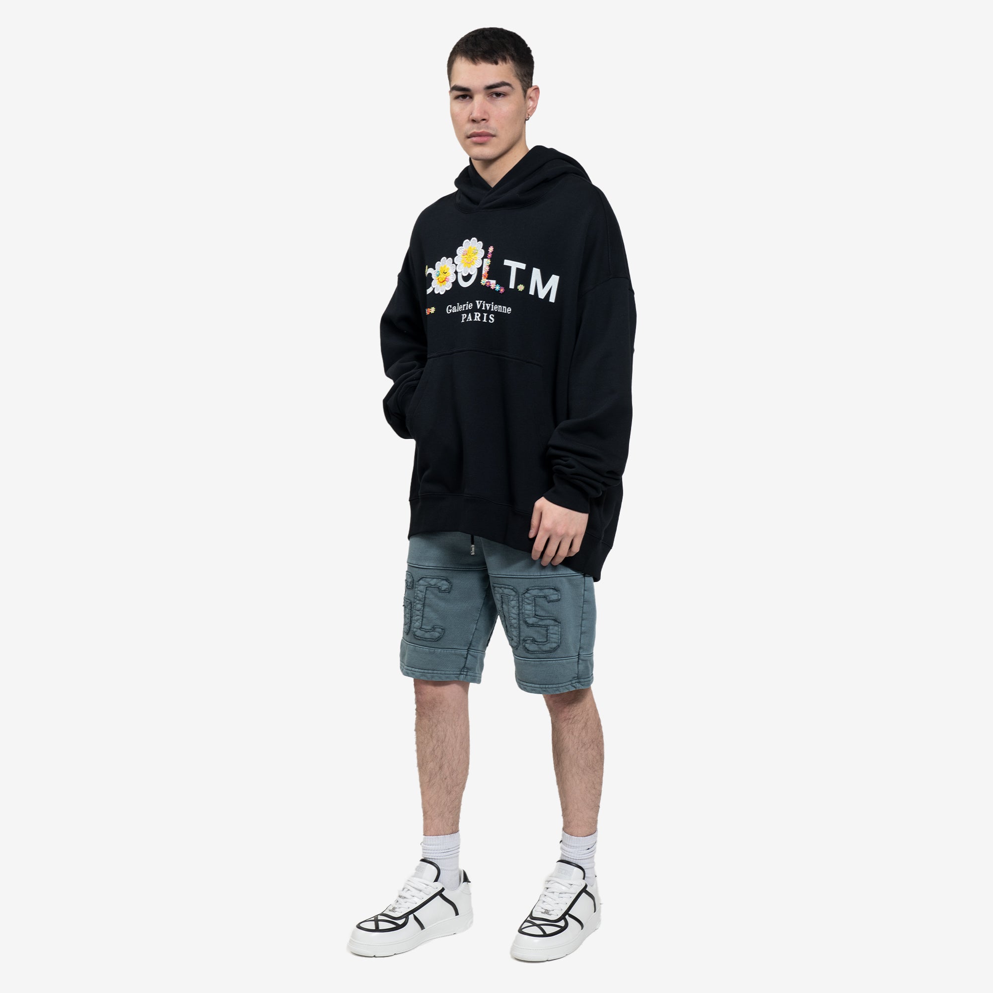 COOL T.M Logo Embroidered Oversize Hoody Black - 2