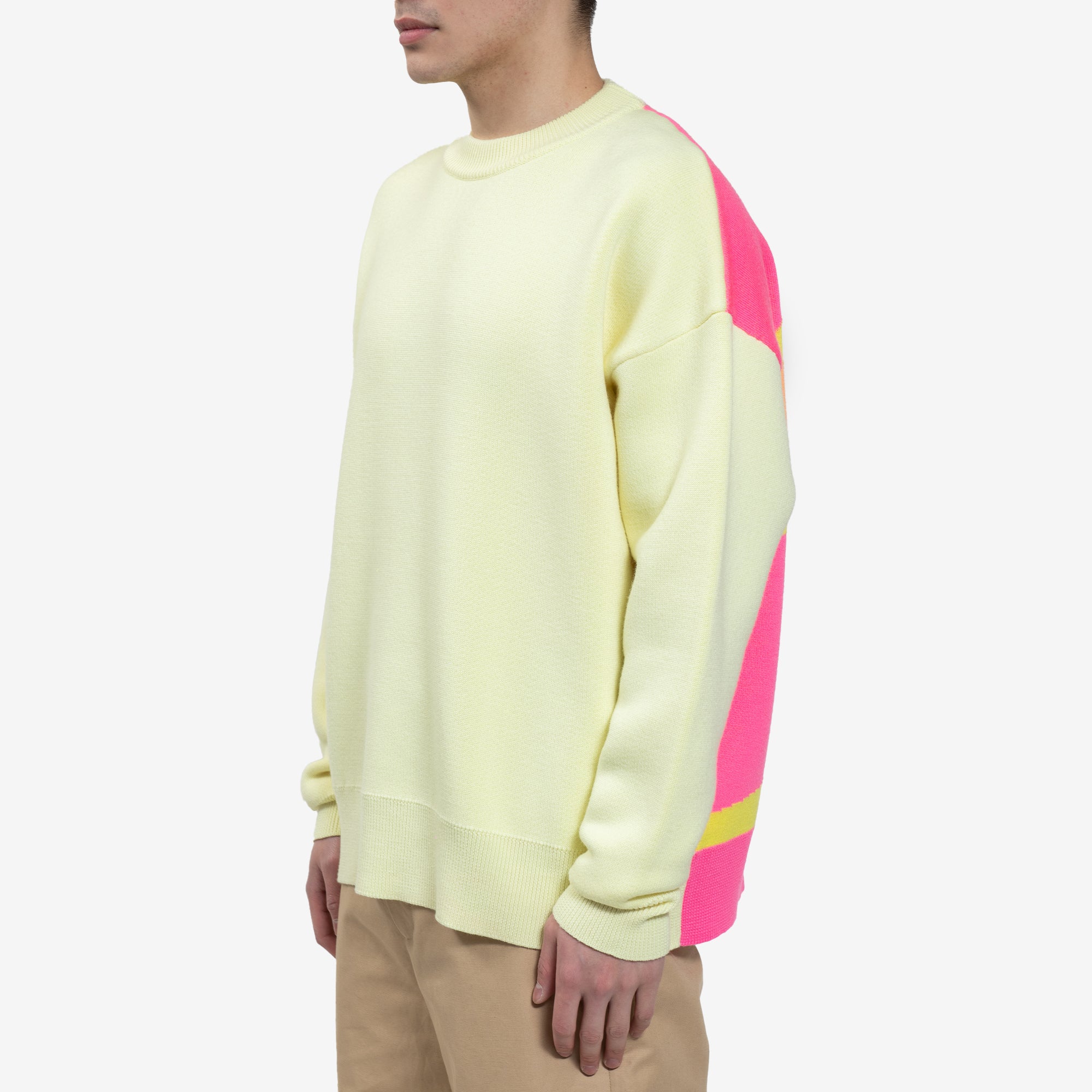 Palm Angels Intarsia Palm Sweater Lime Green - 4