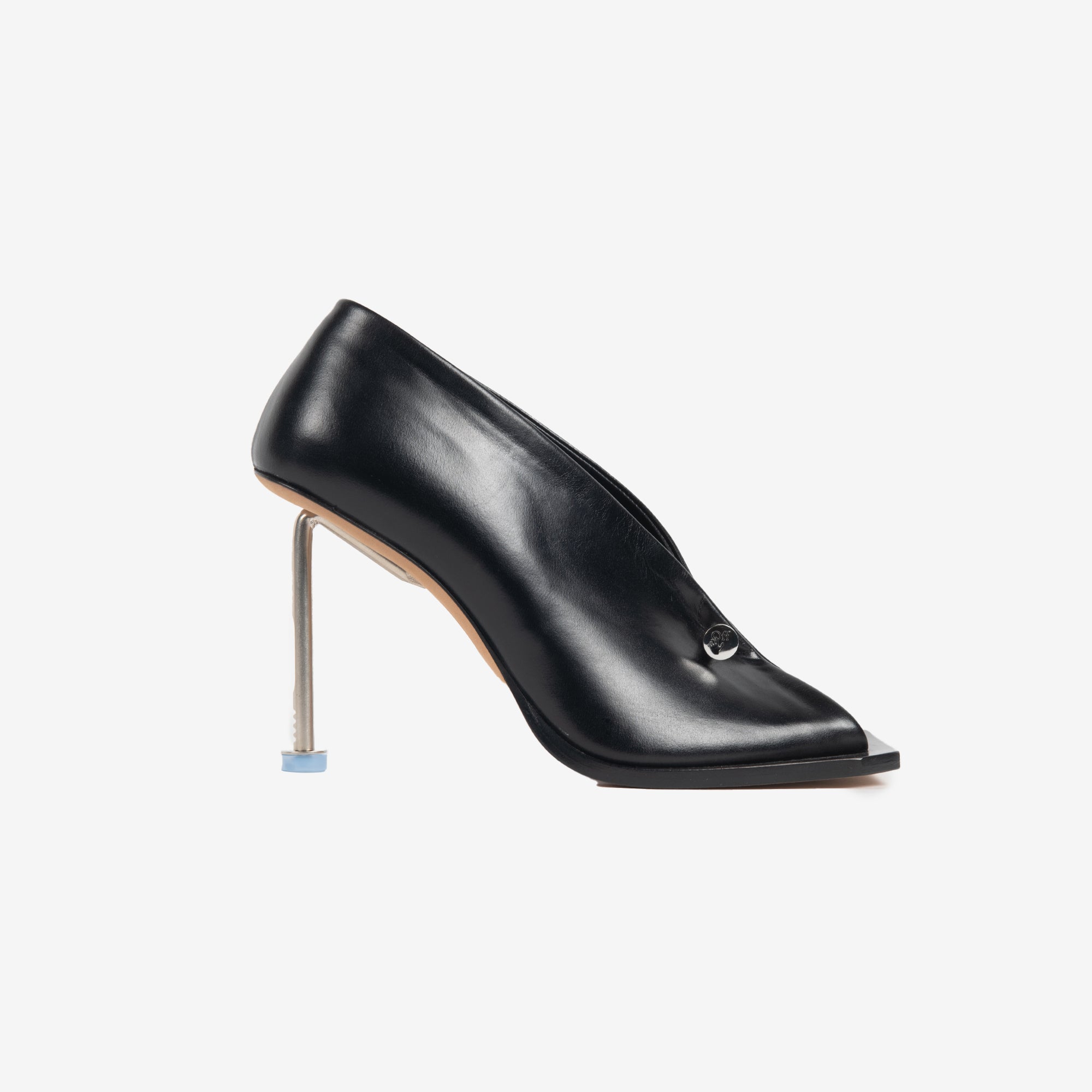 Off - White Womens Nail Peep Toe Heels BLACK - 3