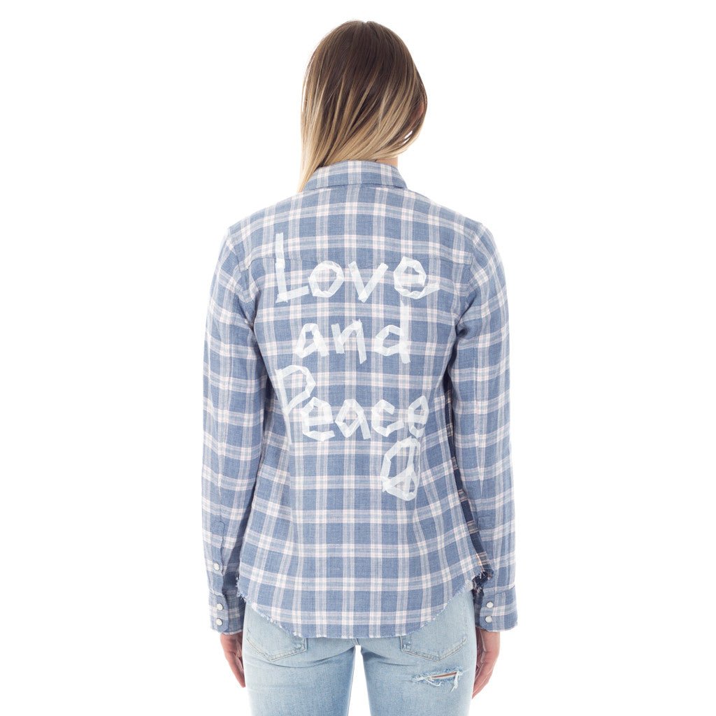 Roar Guns Tape Linen Shirt Blue - 6