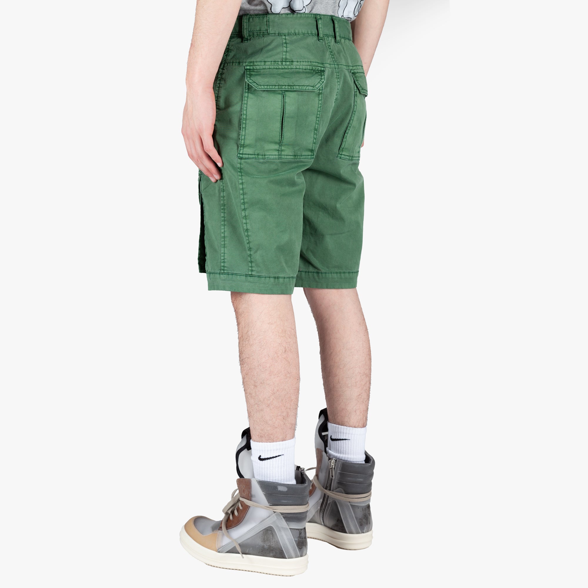 Juun.J Front Cargo Shorts Khaki - 4
