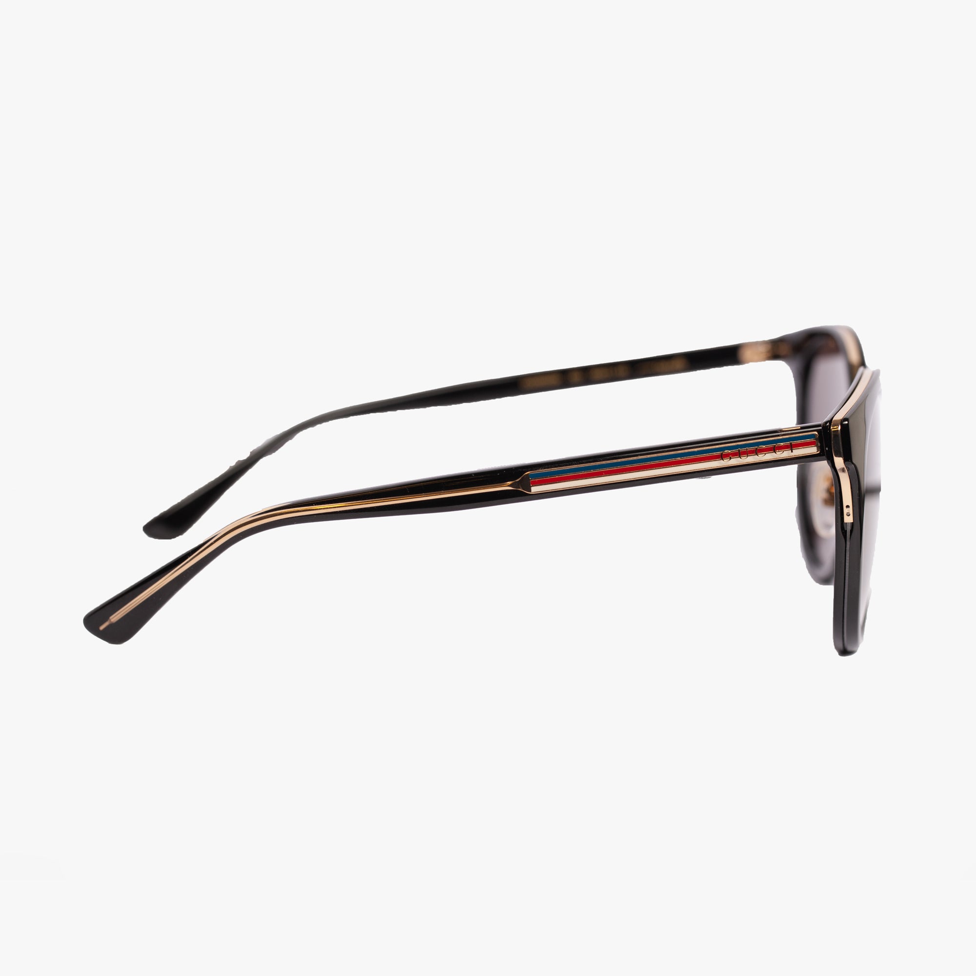 Gucci Eyewear Womens Black Round Acetate Sunglasses Black - 3