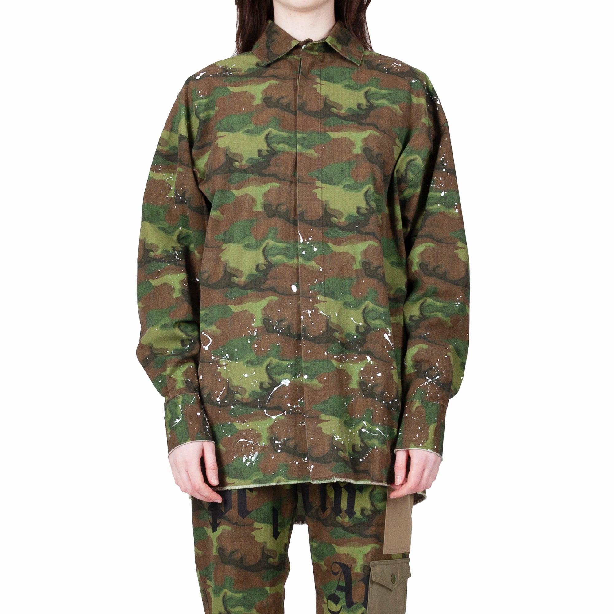 Photo of Palm Angels Camouflage Loose Shirt - 5