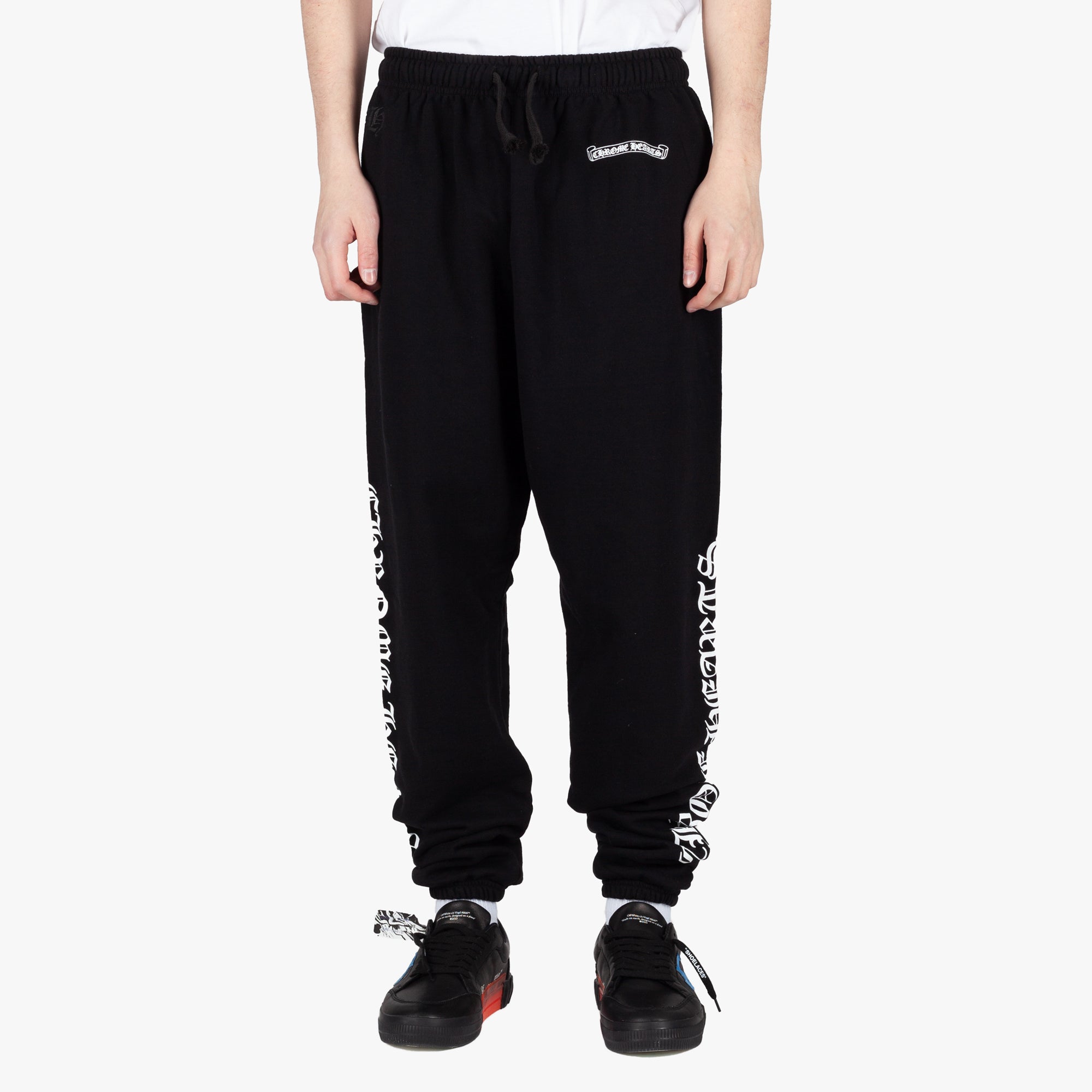 Chrome Hearts Script Scroll Label Sweatpants Black - 1
