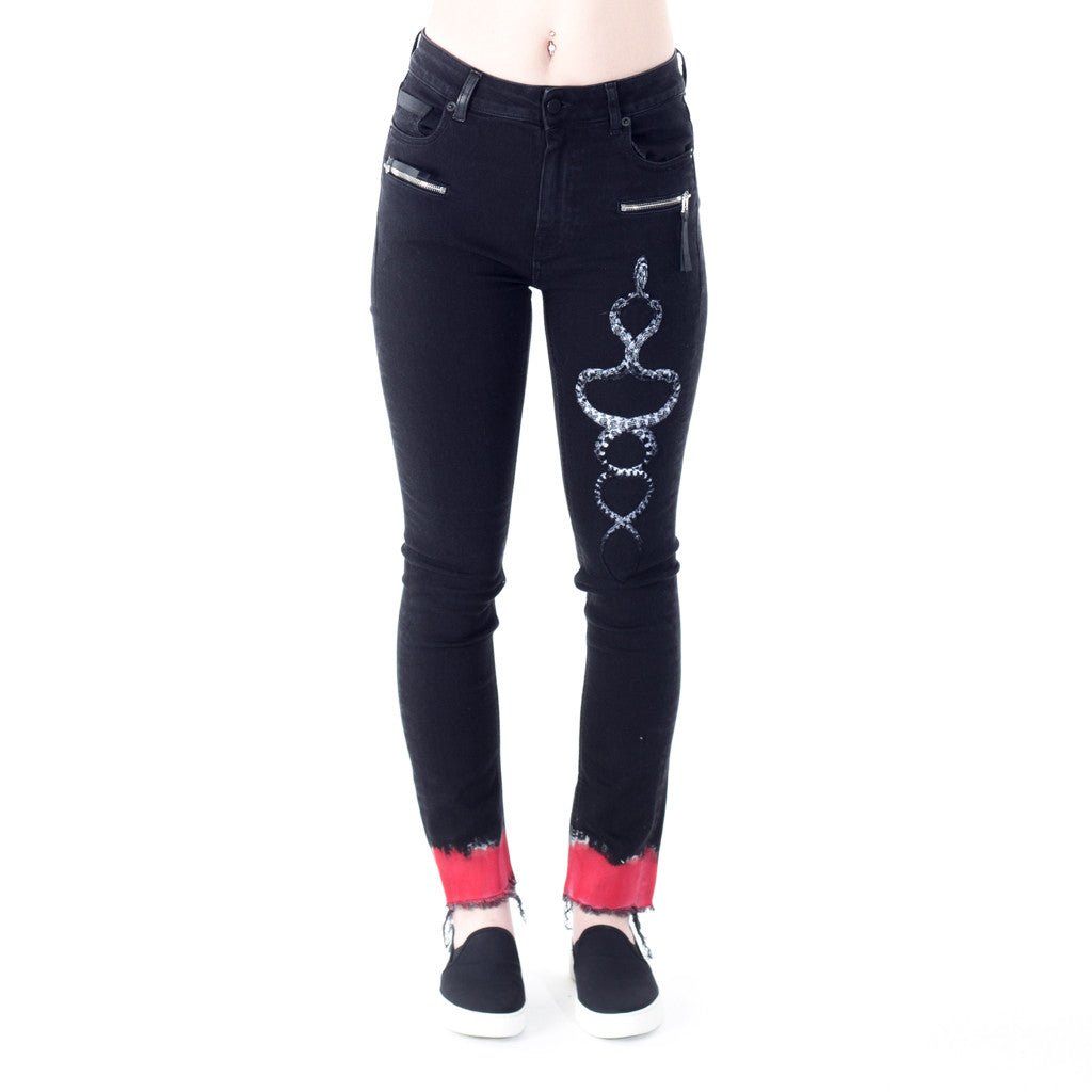 Photo of Marcelo Burlon Womens Alyssa Slim Fit Jeans - 1