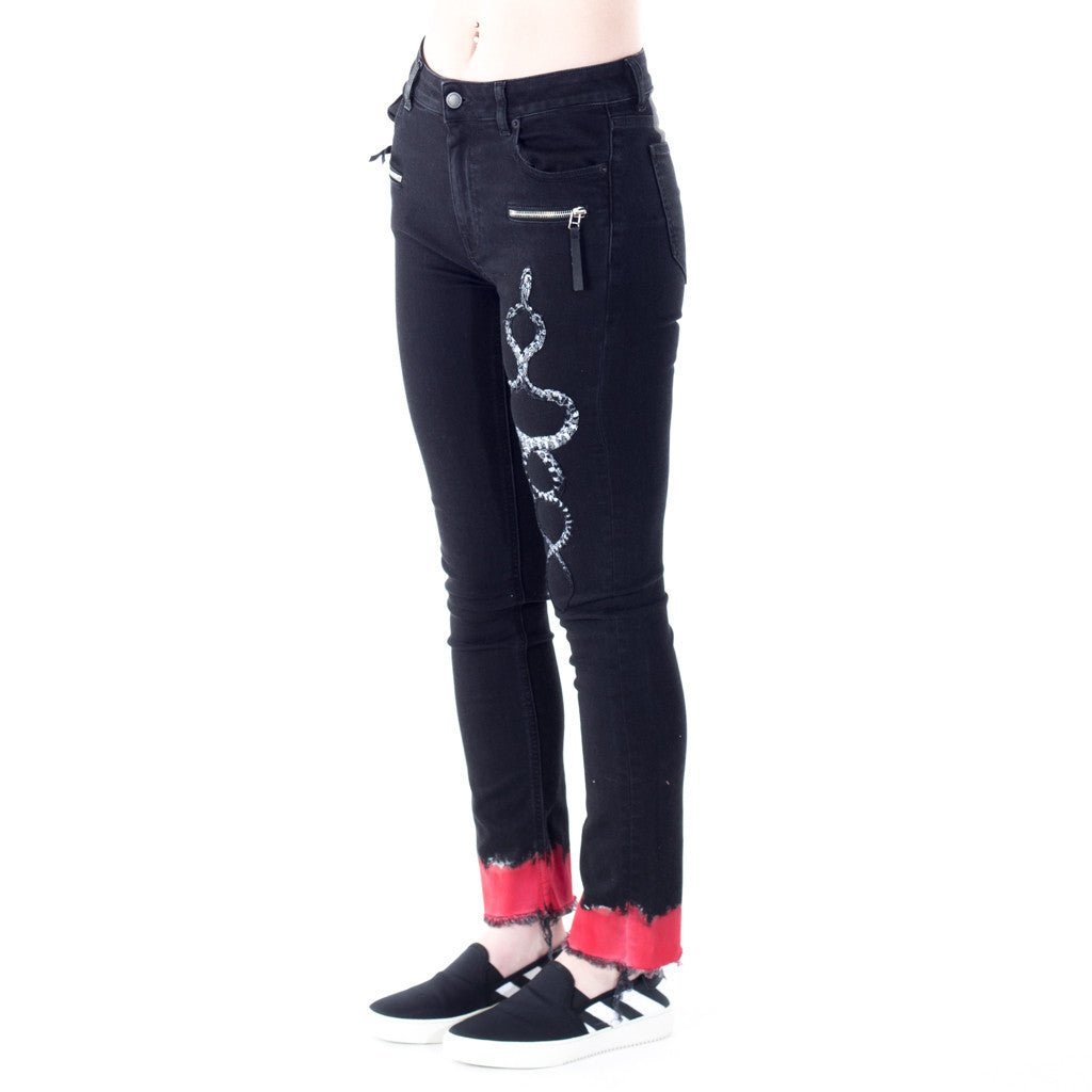 Photo of Marcelo Burlon Womens Alyssa Slim Fit Jeans - 2