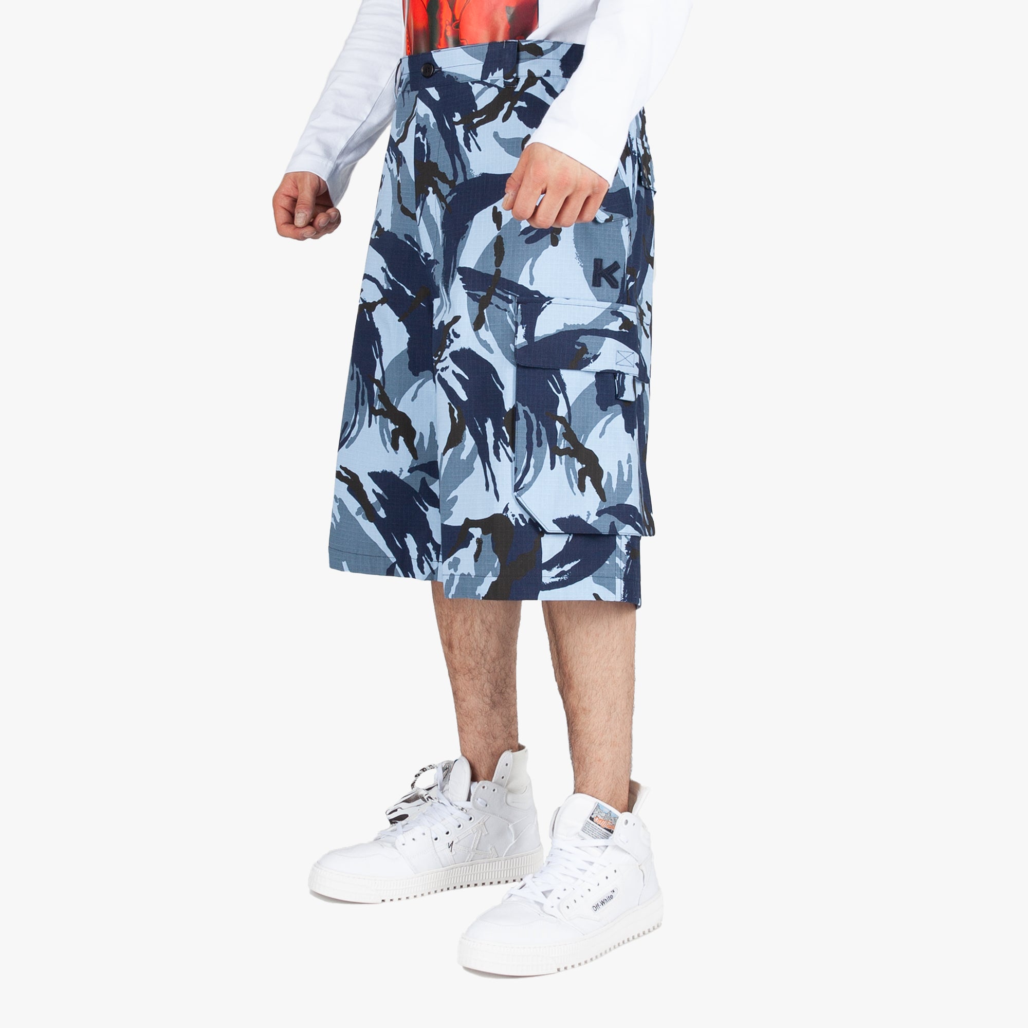 Kenzo Tropic Camouflage Shorts Blue - 3