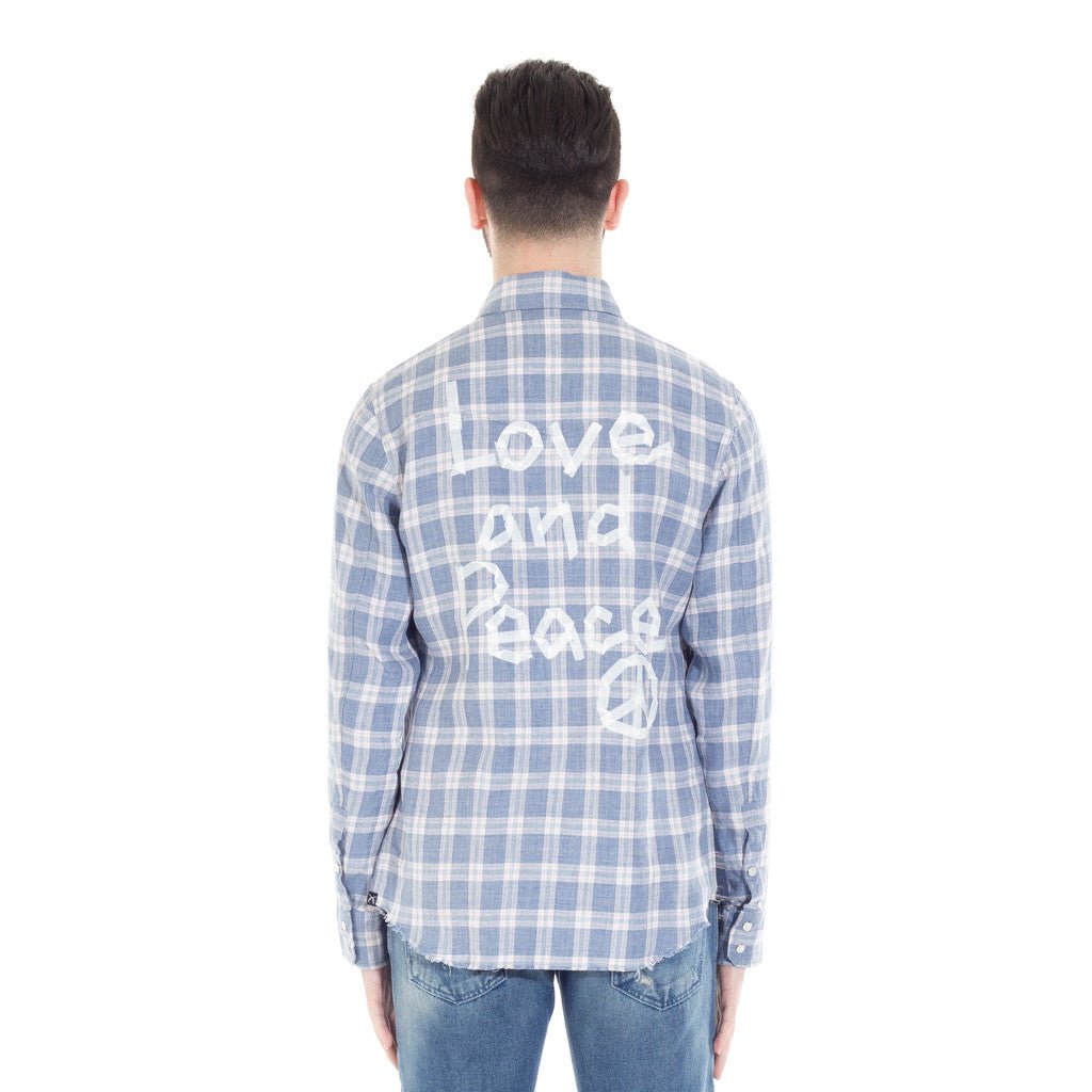 Roar Guns Tape Linen Shirt Blue - 2