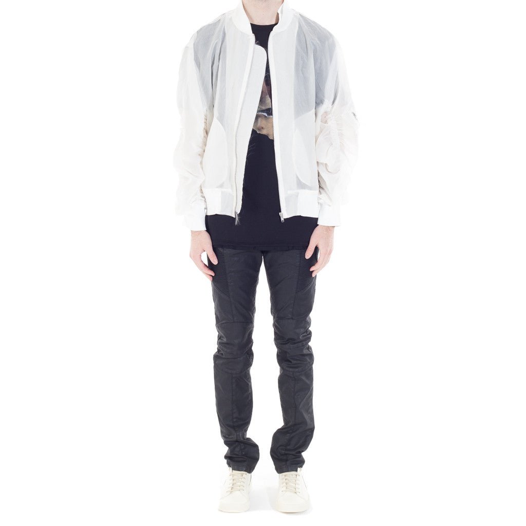 Damir Doma Jon Sheer Bomber Jacket White - 4