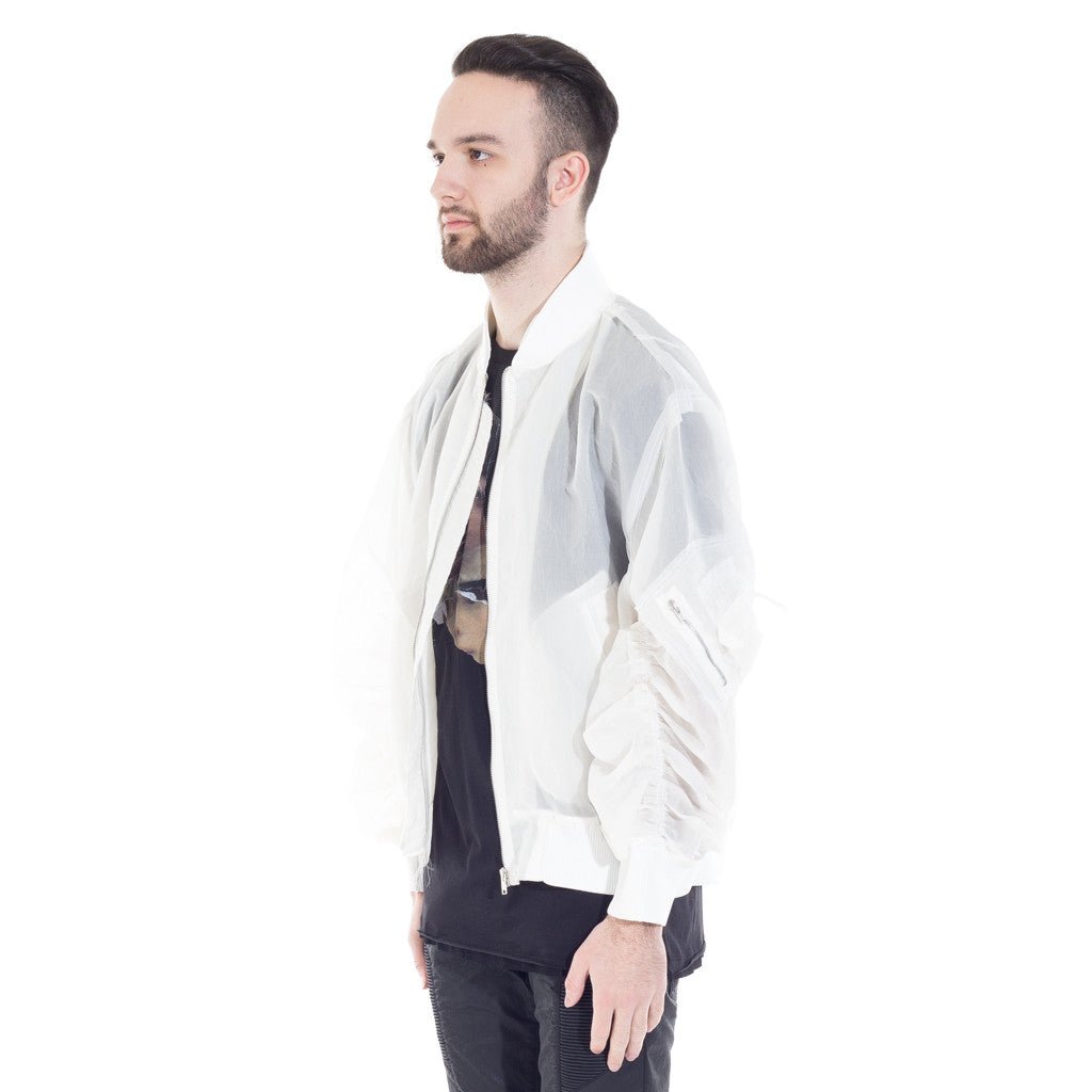 Damir Doma Jon Sheer Bomber Jacket White - 2