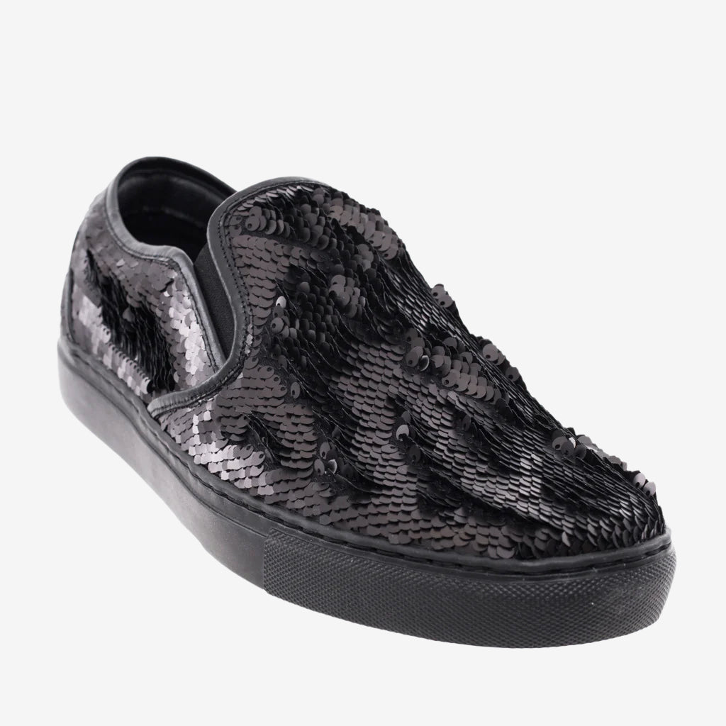 Juun.J Sequin Slip Ons Black - 4